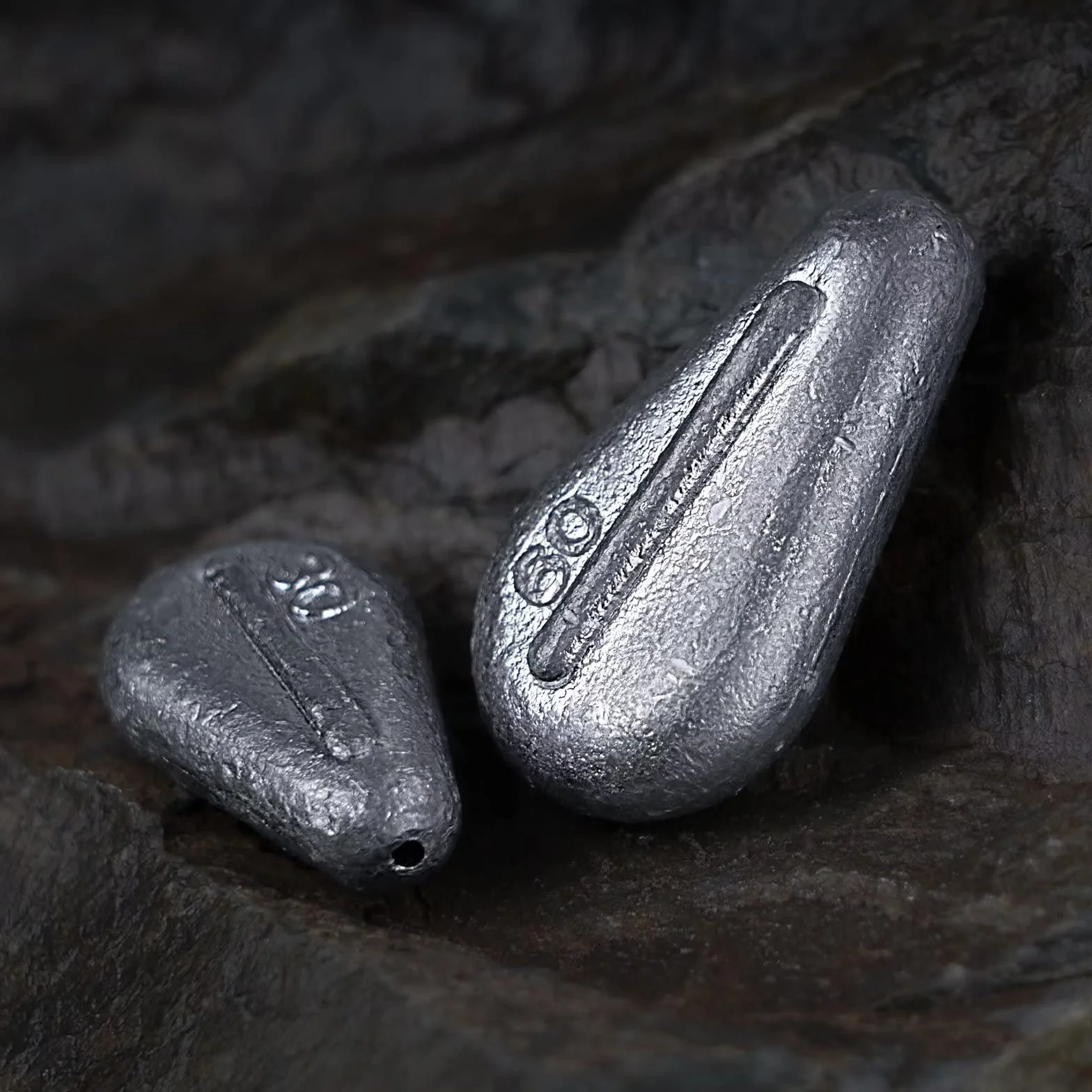 THKFISH Plomos de Pesca No Roll Sinkers Inline para Catfishing 10 Piezas