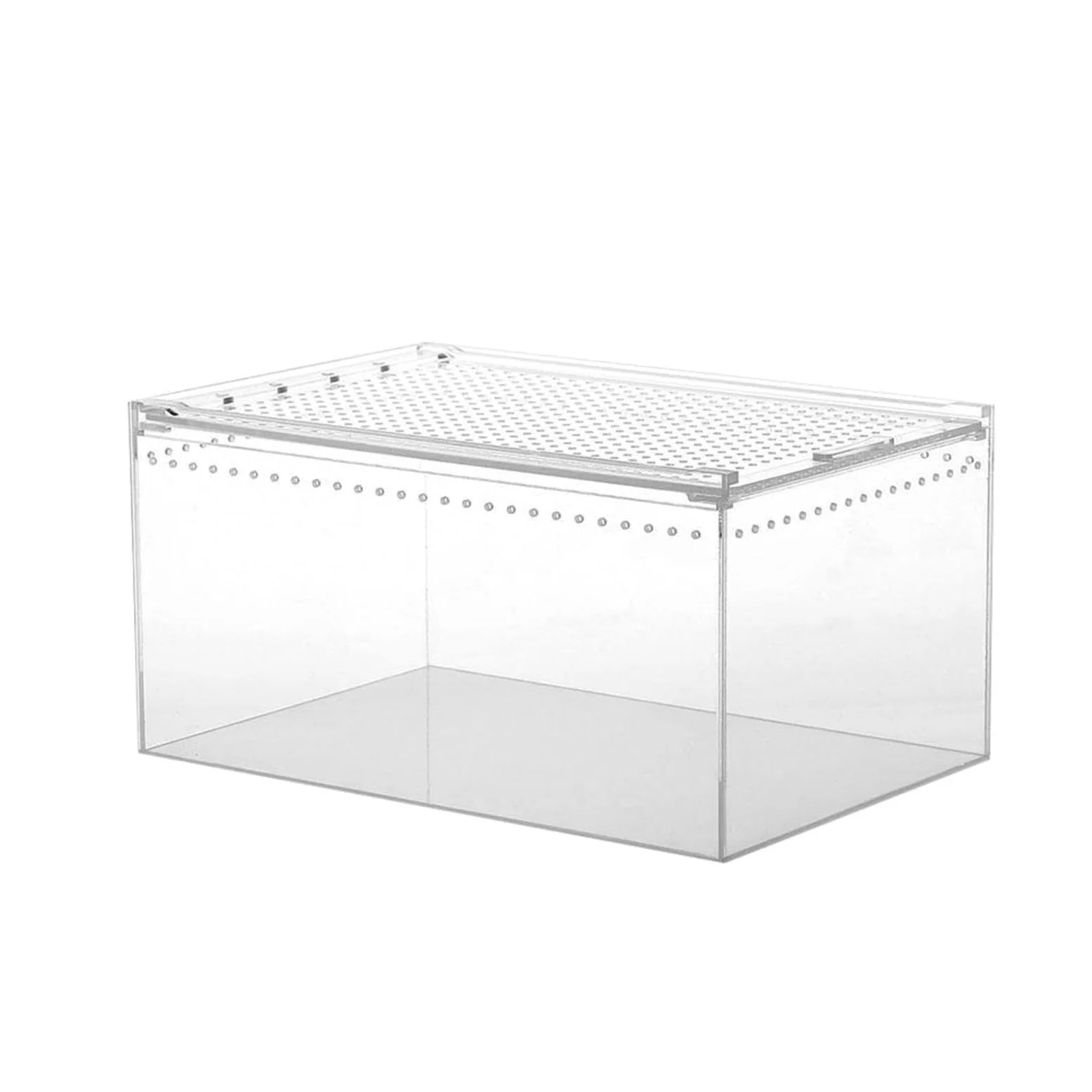 transparente de cría de reptiles, contenedor de transporte para tortugas | con agujeros transpirables, impermeable, transparente, jaula de hábitat animal para tortuga