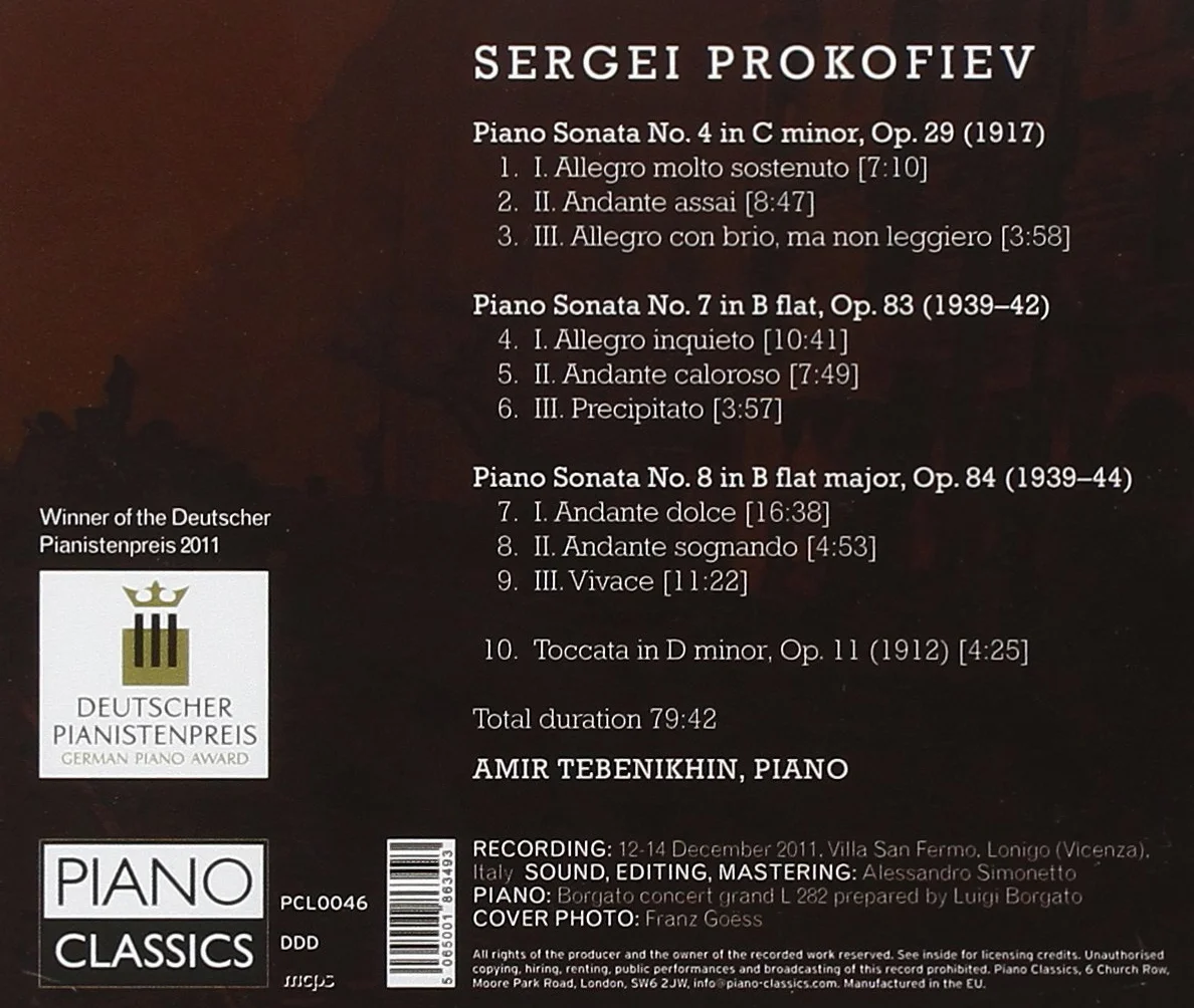 Prokofiev: Piano Sonatas 4-7-8, Toccata