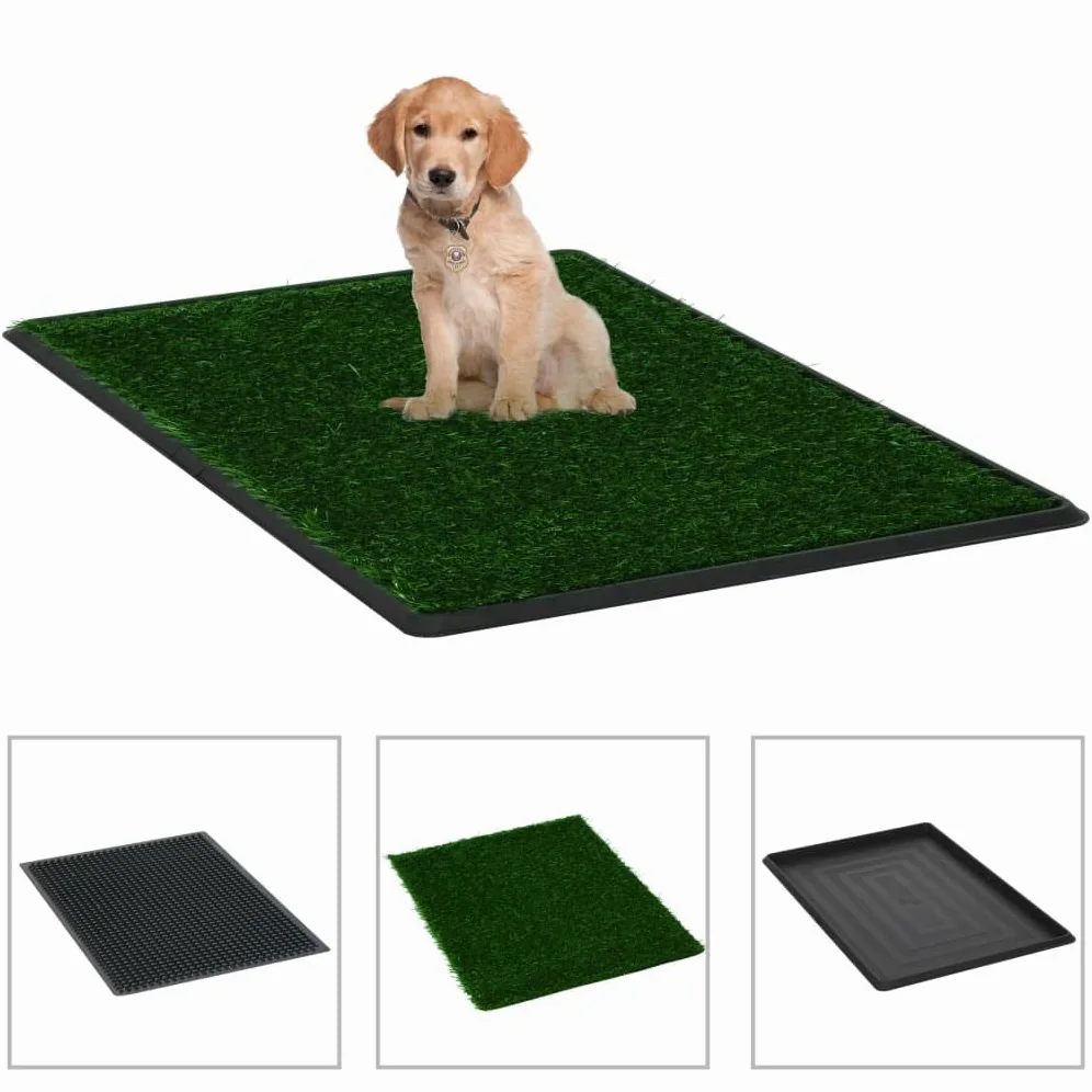 Inodoros mascotas con bandeja césped artificial 2 uds 76x51x3cm,Producto para mascotas y animales,Productos para mascotas,Kits de adiestramiento para mascotas,Empapadores para mascotas-170770
