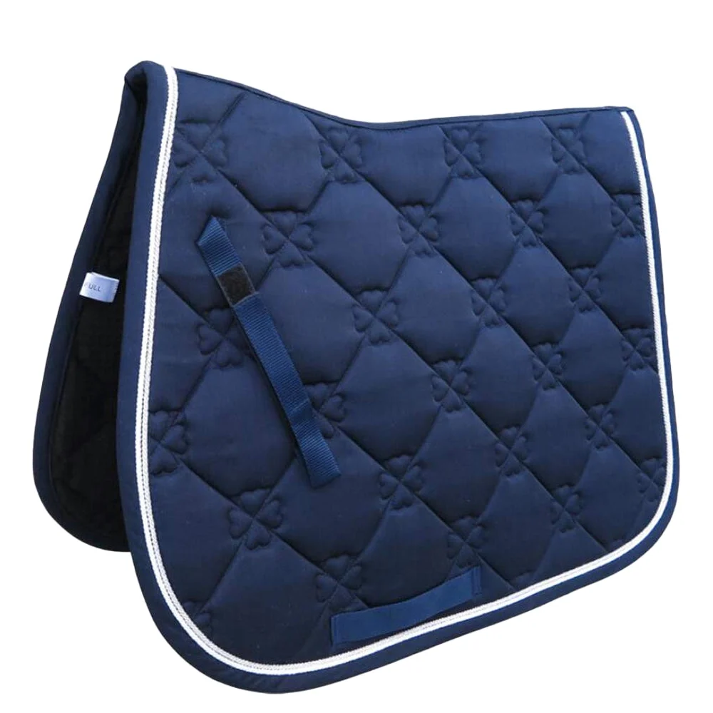Mantilla amortiguadora ecuestre， Mantilla inglesa acolchada cuadrada de algodón for montar a caballo, cómoda, color azul