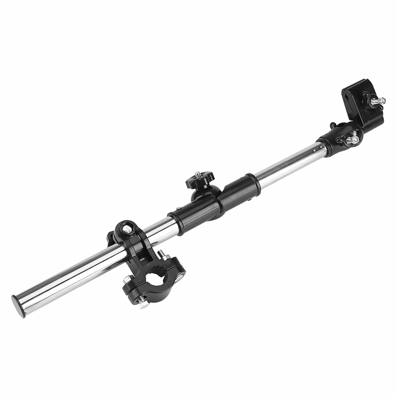 Soporte de Paraguas Telescópico 360° Ajustable Negro para Bicicleta