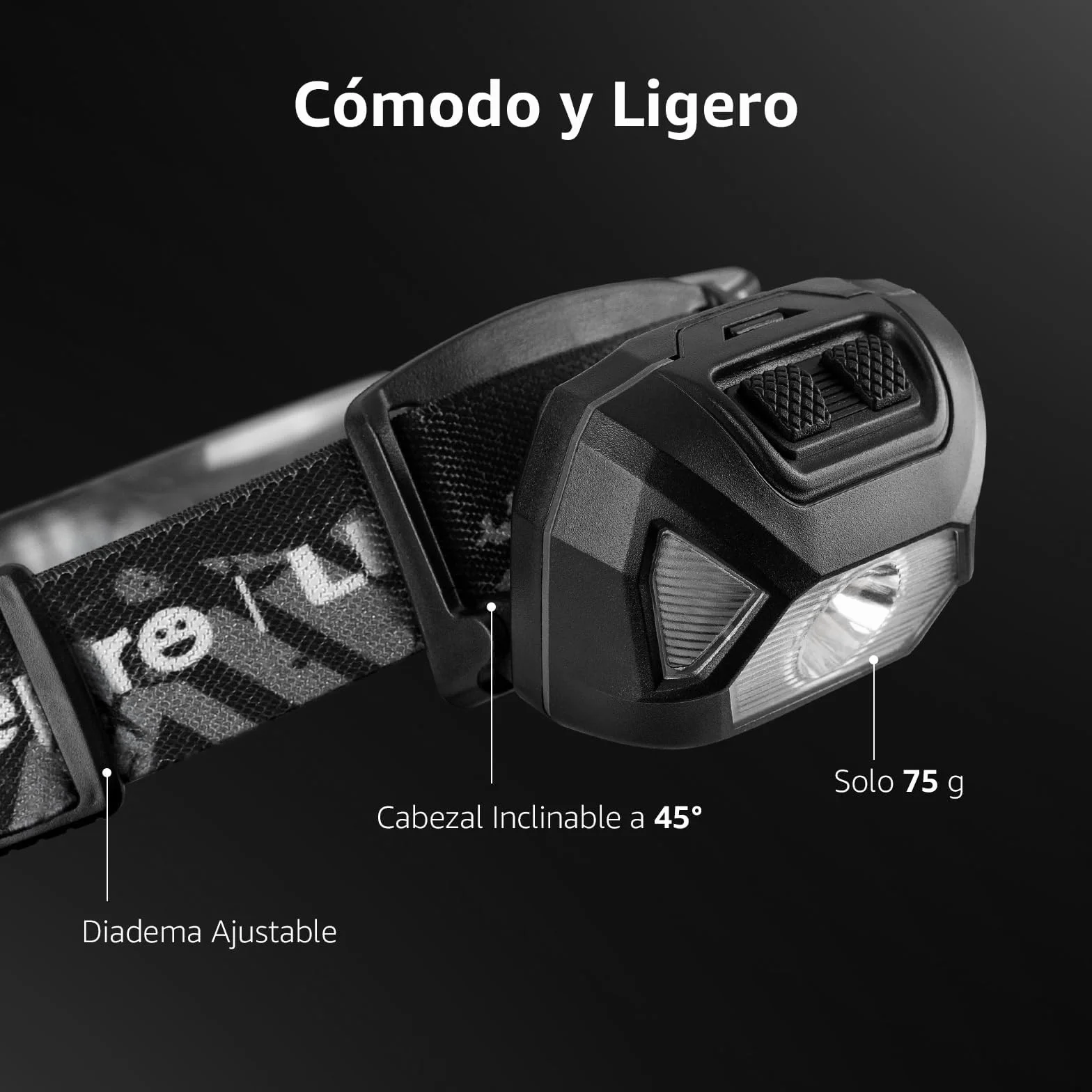 Lepro Linterna Frontal LED Recargable 2000lux IPX4, 6 Modos de Luz Rojo, D500 USB para Correr Camping Excursión Pesca