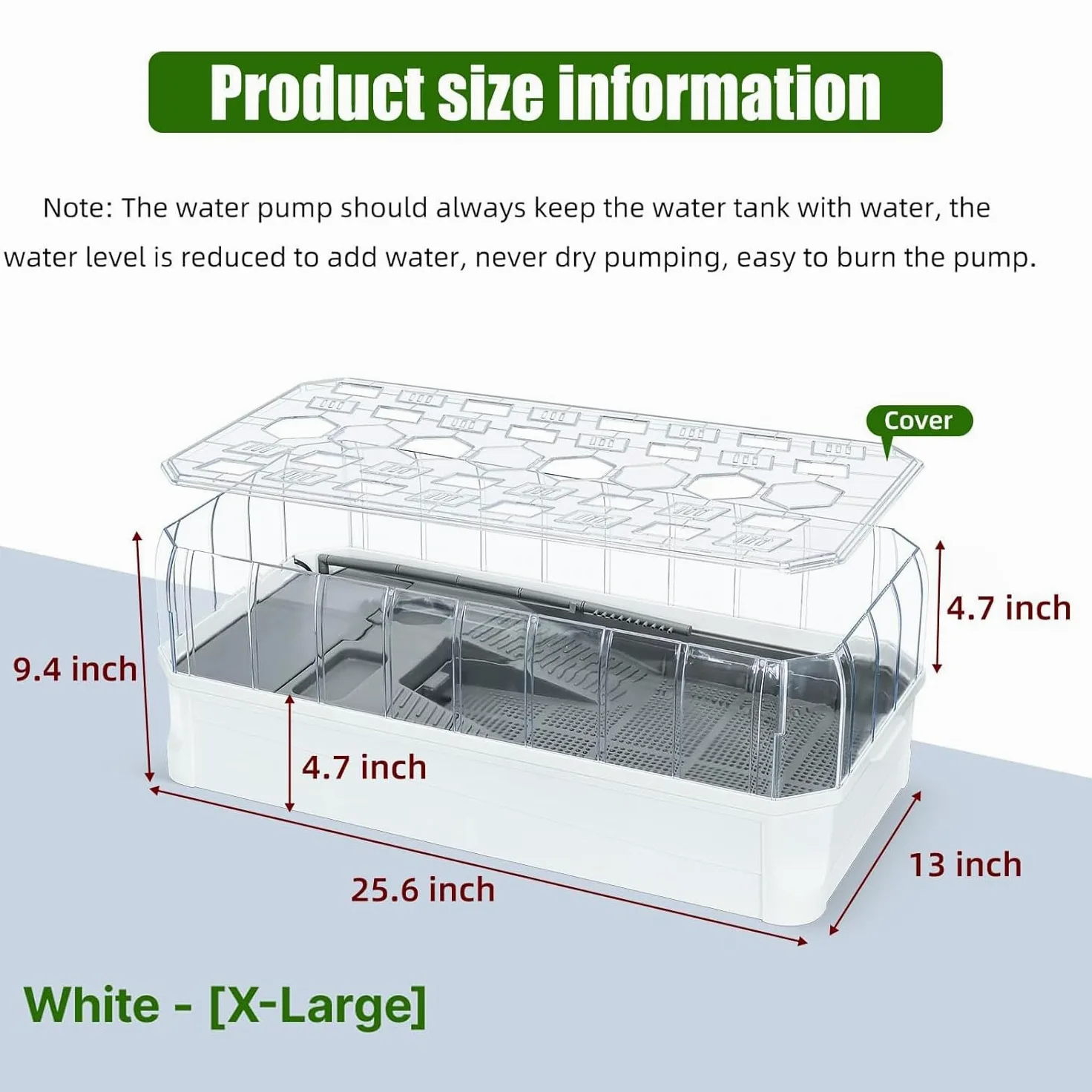Acuario de tanque de tortugas con solárium, valla extraíble, 5 áreas para tomar el sol, alimentar, criar, hibernación, natación, extragrande