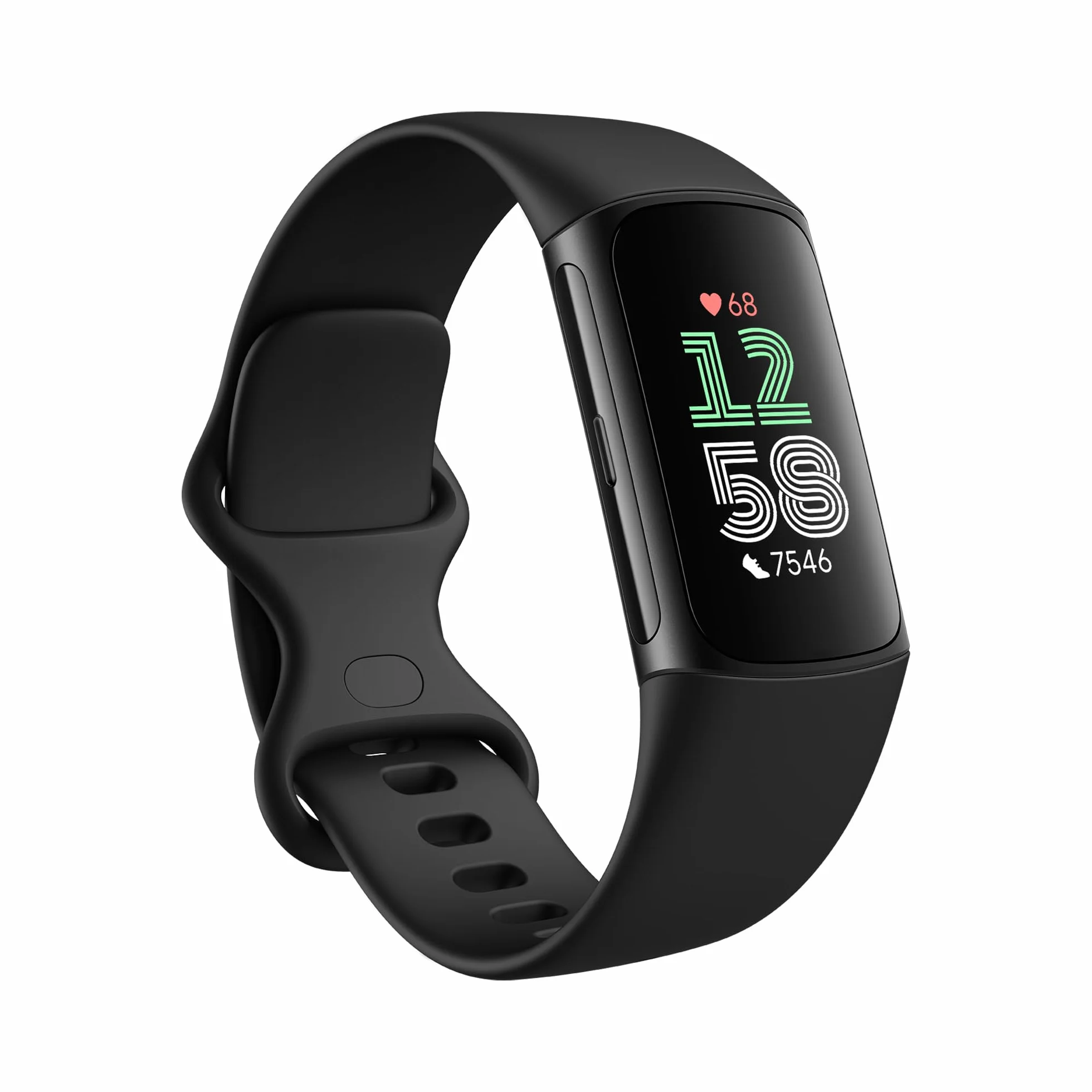 Google Fitbit Charge 6 Pulsera de actividad, 7 días de batería, Google Wallet y Maps, Obsidiana/Aluminio Negro