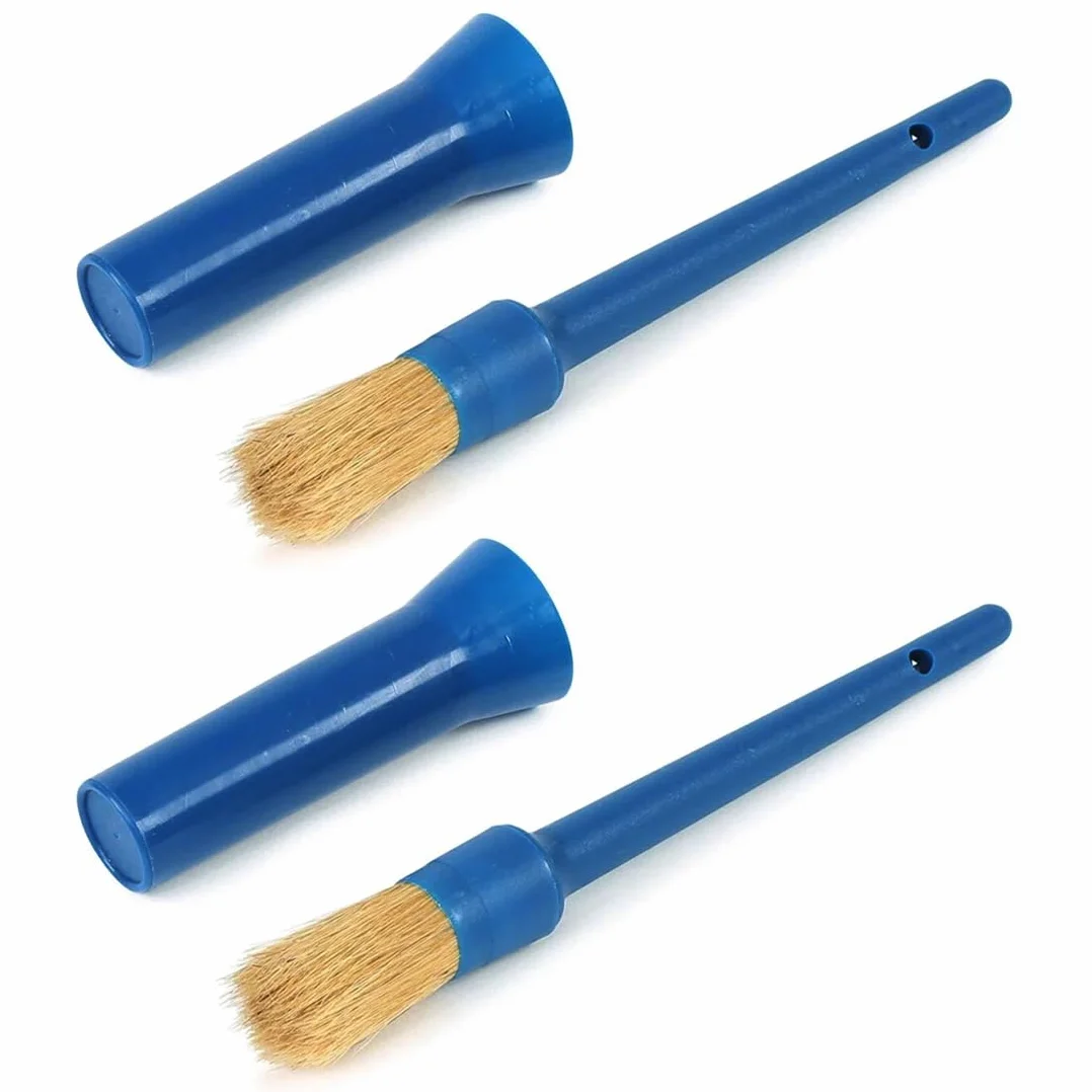 2pcs Cepillo para pezuñas de caballo con tapa hecha de pelo de cerdo cepillo para el cuidado de las pezuñas