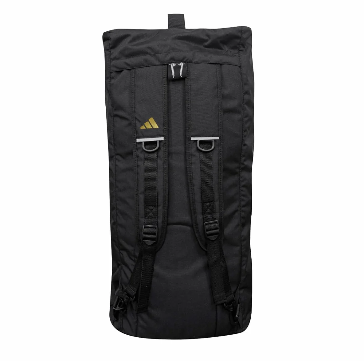 Adidas Bolsa deportiva 2 en 1 mochila poliéster negro dorado
