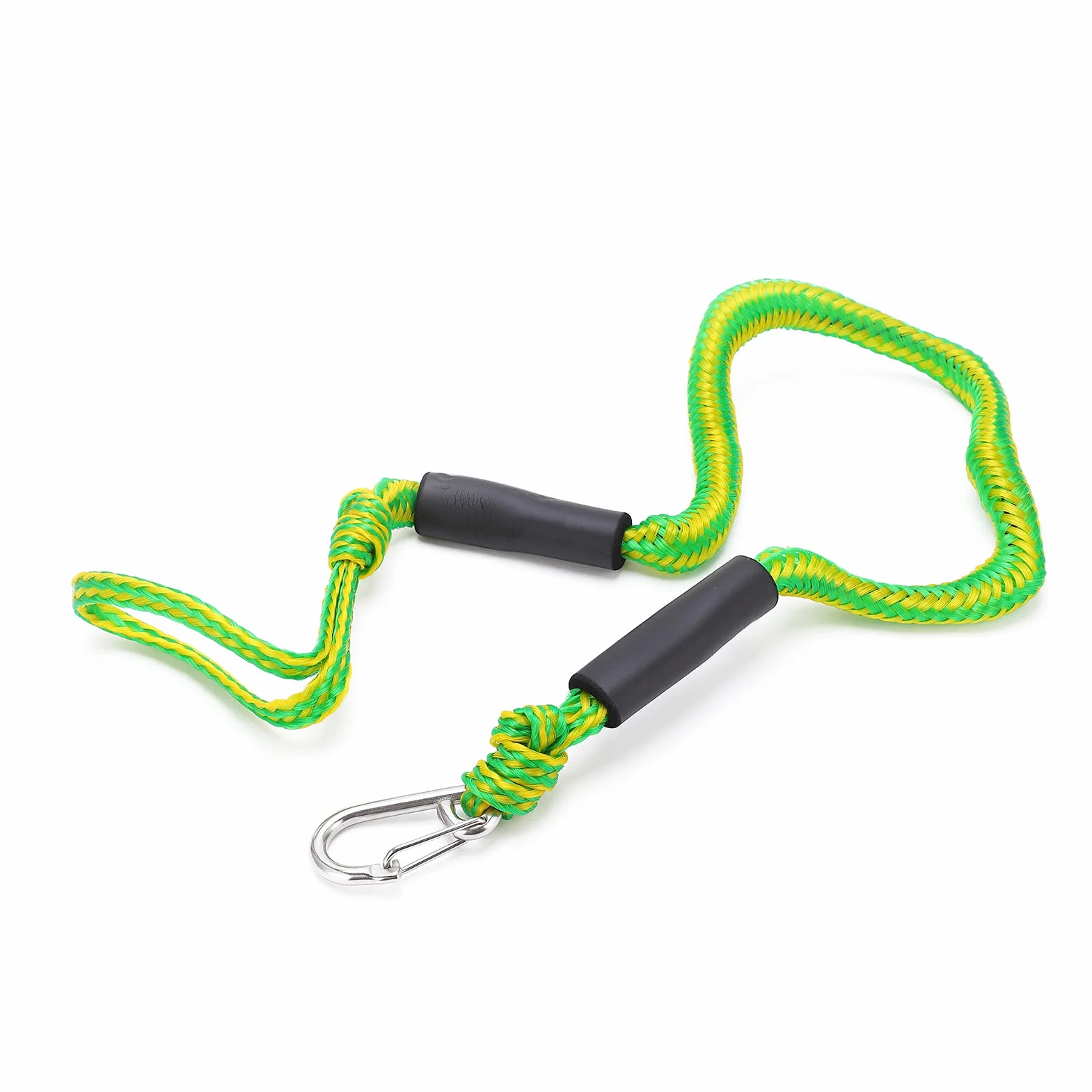 Bungee Dock Line Marine Rope Boat Dock Lines Cuerda de Amarre Verde con Hebilla D para Jetski Kayak
