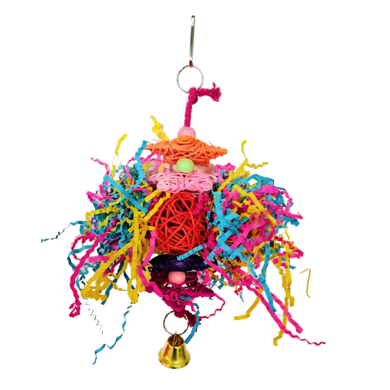 minkissy Hamaca de Madera de 9 Piezas para Colgar pájaros, Juguetes para rasgar pájaros, Jaula para pájaros, Columpio, Hamaca para Loros, Juguetes para pájaros, Jaula de pájaros, Juguete de Jaula de