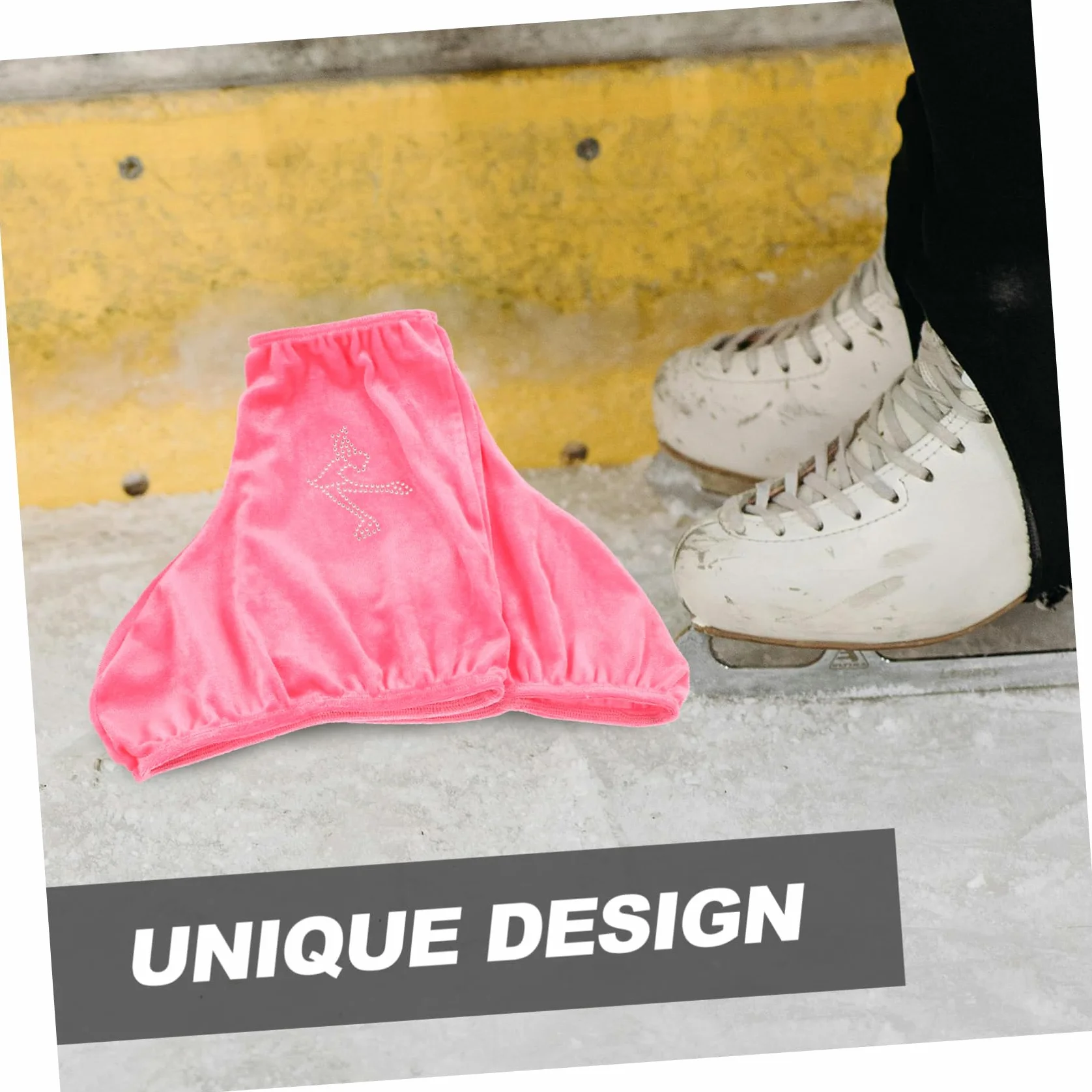 Fundas para Patines de Hielo Cubiertas Protectoras Rosa Poliéster