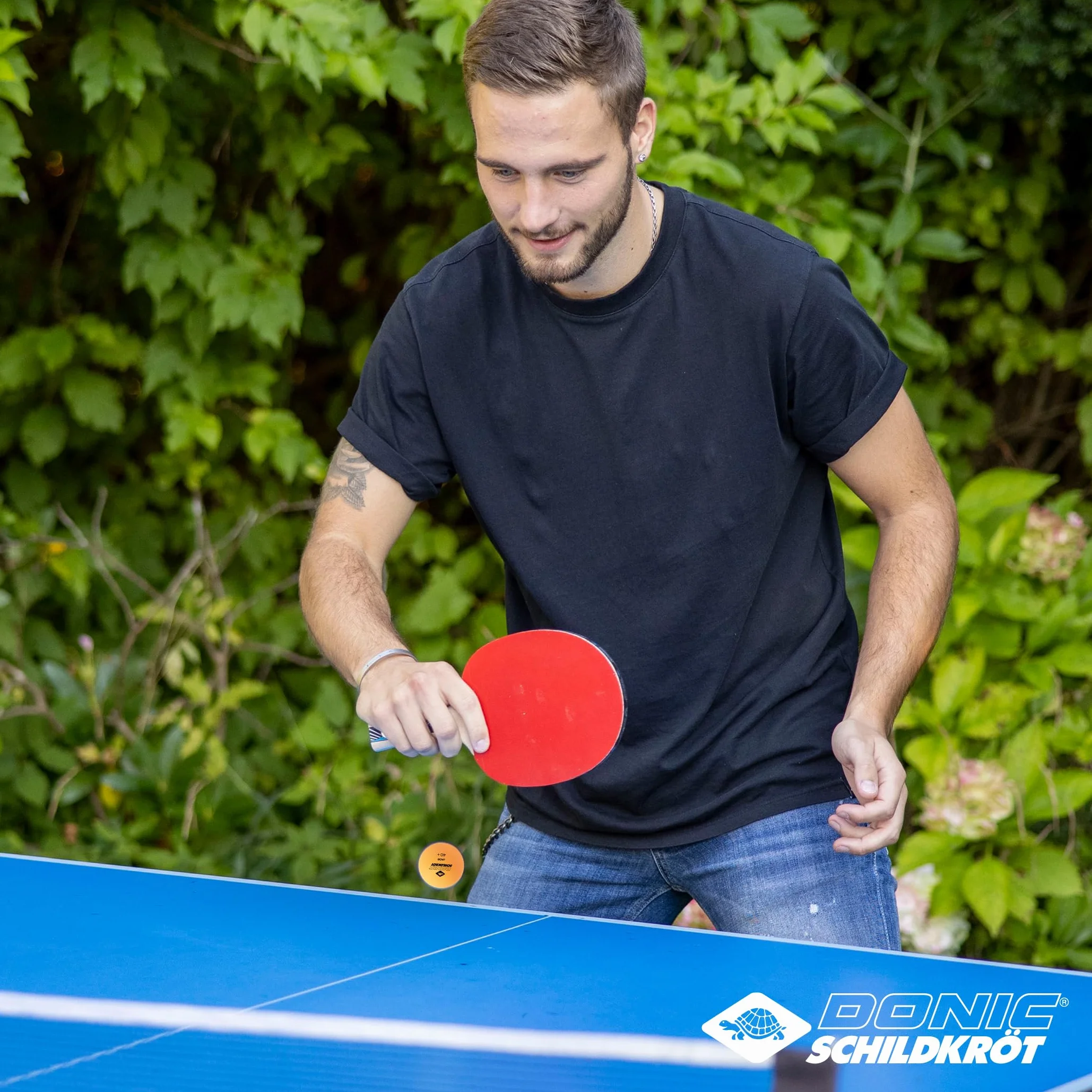 Donic-Schildkröt Pelota de Tenis de Mesa Jade, Calidad Poly 40+