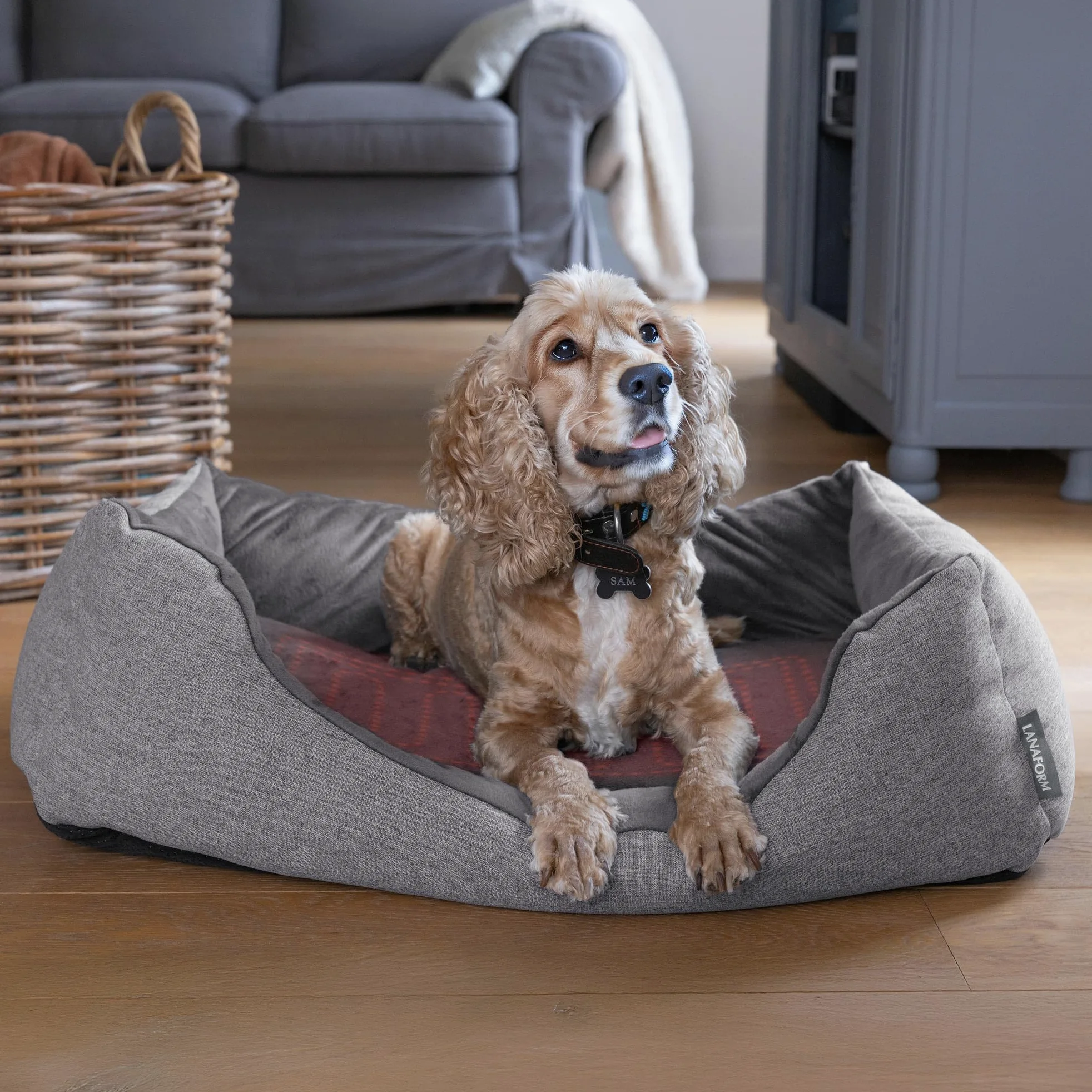 Heat Nest - Cama Calefactable Perro Gato - Cama Térmica Mascotas - Cojín Calor 3 Niveles - Nido Invierno Waterproof - Detección Inteligente Presencia – Cesta Lavable Suave Confort