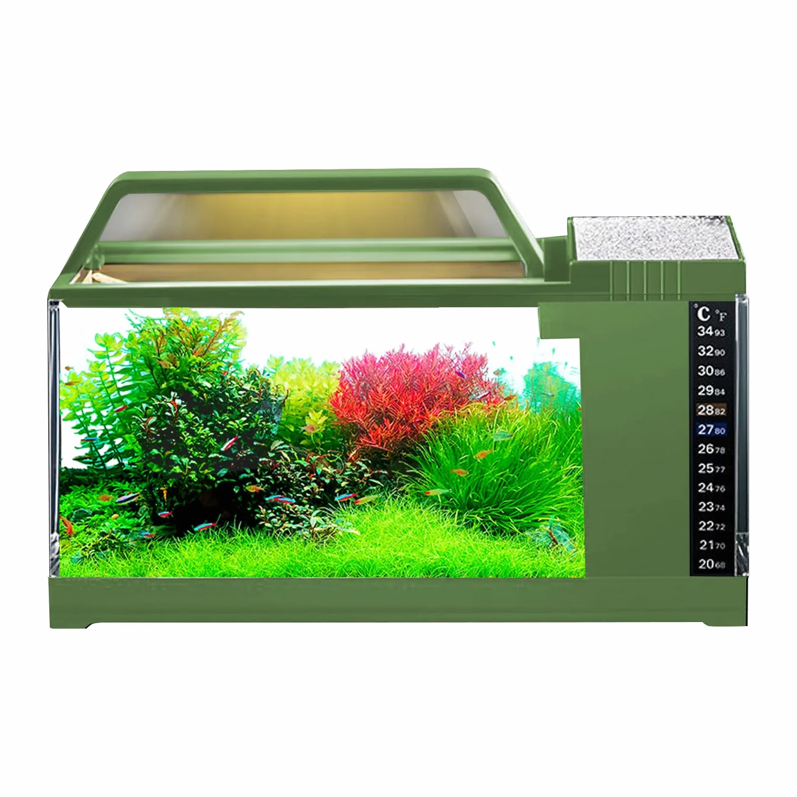 Acuario Para Betta Kit De Bomba De Agua Silenciosa Y Claridad Inteligente | Acuario Con Luz LED Y Bomba De Agua Para Betta, Camarones, Medusas, Dormitorio, Salón, Escritorio, Accesorios
