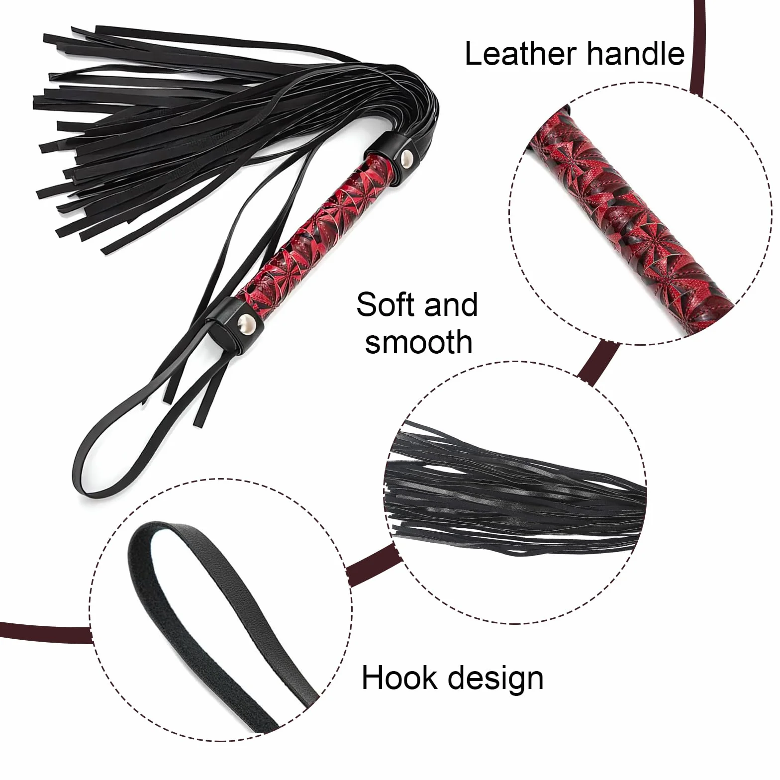 Latigo Cuero Artificial Suave PU Caballos Herramienta Entrenamiento Accesorios Disfraces Cultivo Montar