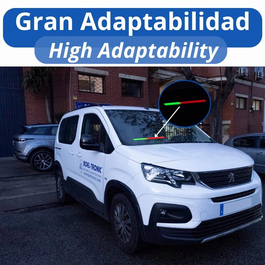 Bandera LED 12-24V 4 Azules 3 Rojos Personalizada Barcelona para Vehiculo