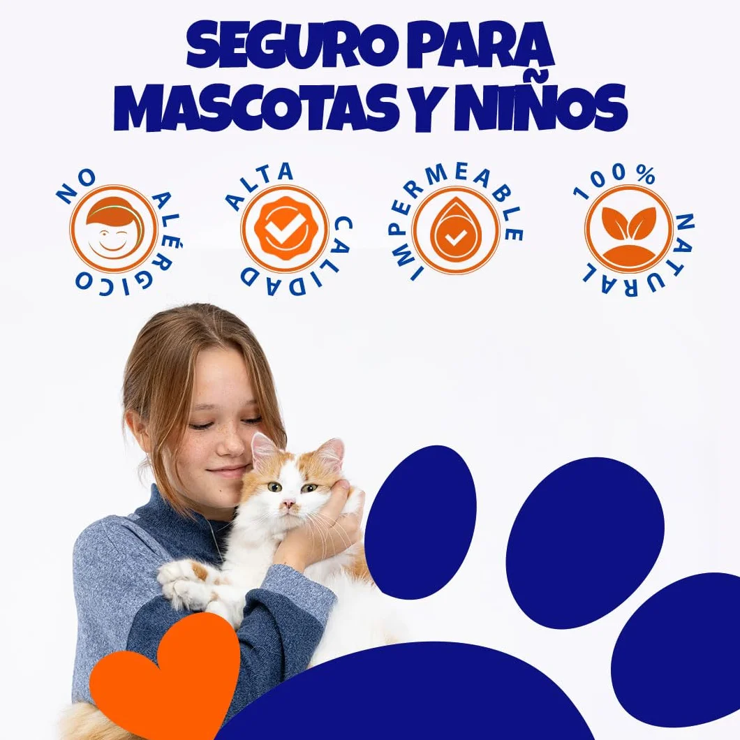 Collar Antiparasitario Gatos - 100% Natural – Protección 8 Meses contra Pulgas, Garrapatas, Mosquitos & Piojos – 38 cm, Impermeable y Ajustable, Uso al Aire Libre (Morado)