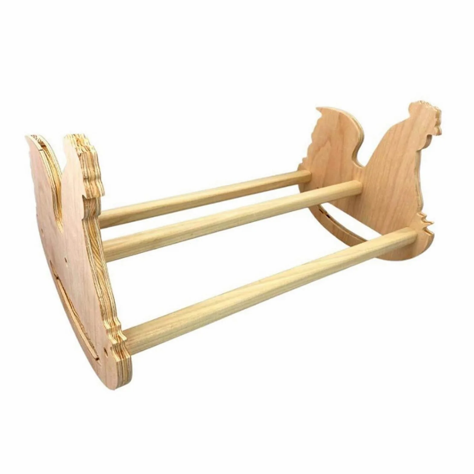 Escalera oscilante de madera natural para gallos, pollitos y pájaros adultos, juguete resistente para gallinero de aves de corral