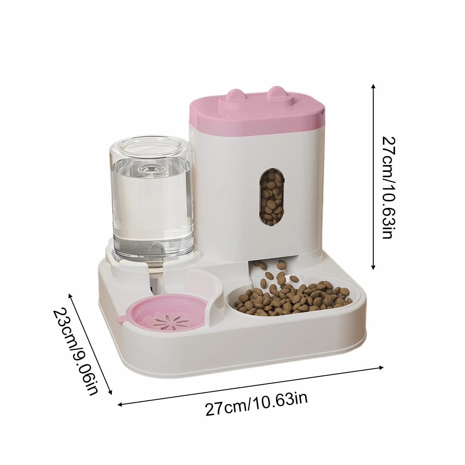 Estación De Alimentación Inteligente Para Mascotas: Dispensador Automático De Agua Y Comida De Doble Tazón, Dispositivo De Programación De Porciones Consistentes Para Gatos Y Cachorros, Solución Higié
