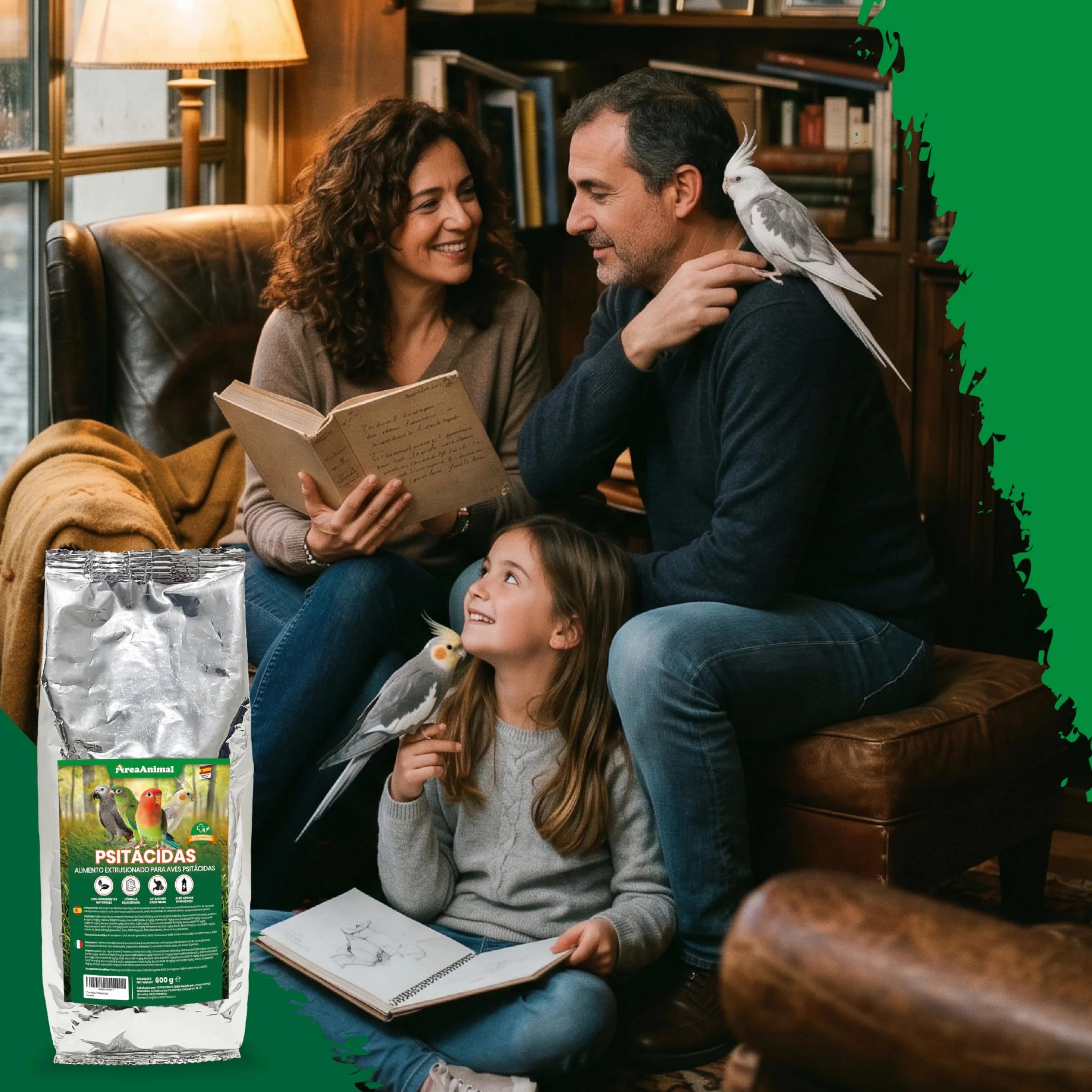 Alimento para Aves Psitácidas 600G, Comida Agapornis, Comida Periquitos, Ninfas, Loros... con Ingredientes Naturales, Alimento para Pajaros Psitácidas Extrusionado Completo y Equilibrado