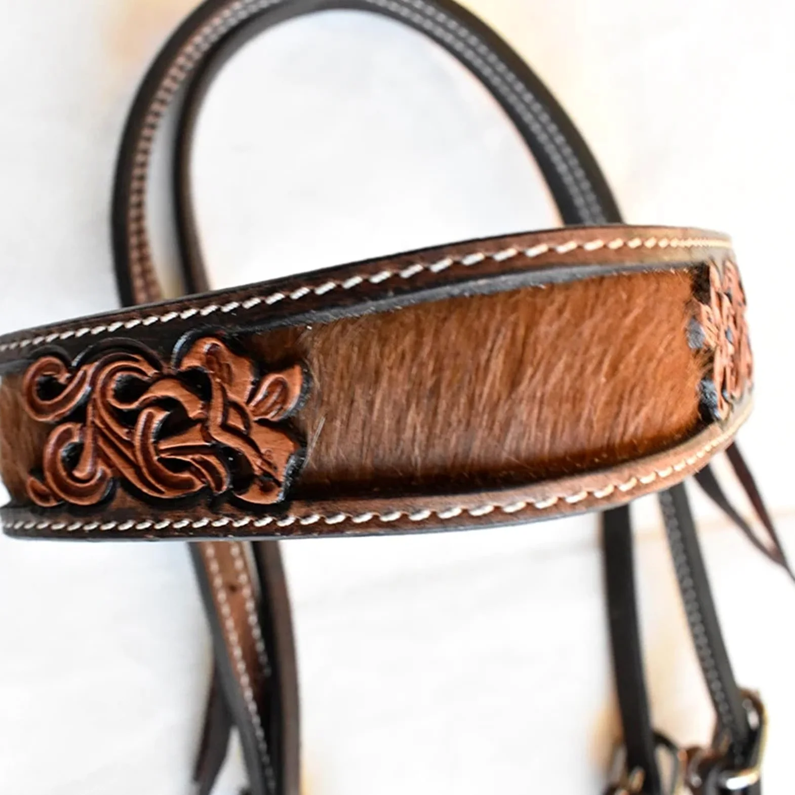 Brida Western for caballos de alto rendimiento ecuestre, con grabado en cuero.