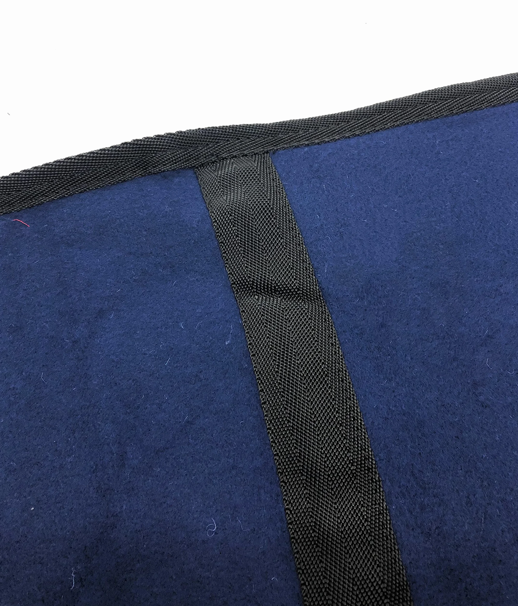 Horses, Manta Polar Para Caballos, Modelo Basic, Suave y Confortable, Ideal Para Transporte y Después del Trabajo (Azul- 162 cm)