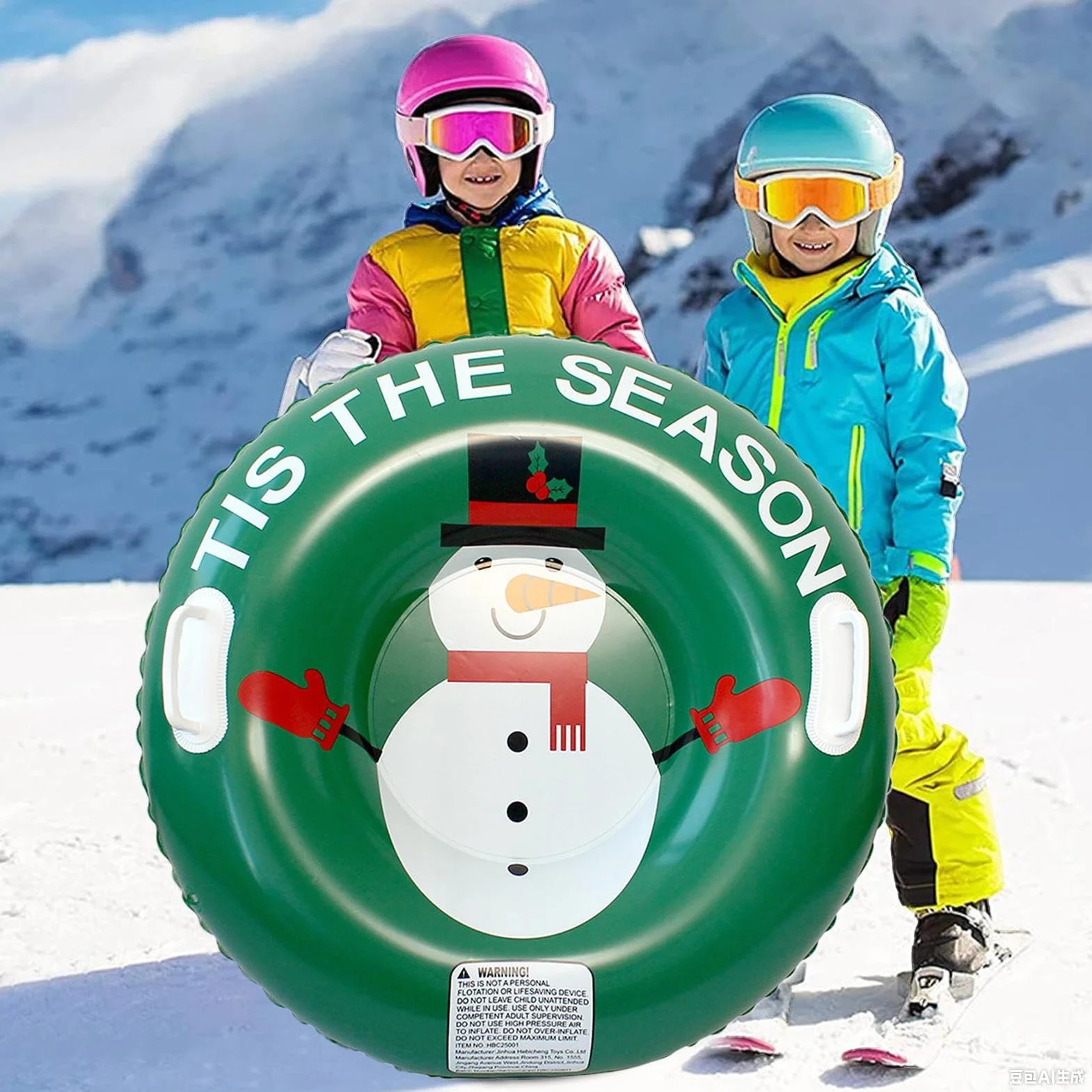 Colchones De Nieve para Adultos, Tubos Inflables con Asas | Juegos Exteriores para Trineo Patinaje