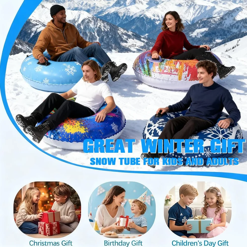 Donut Snowrohr Trineo inflable Juguetes de nieve para adultos Actividad al aire libre