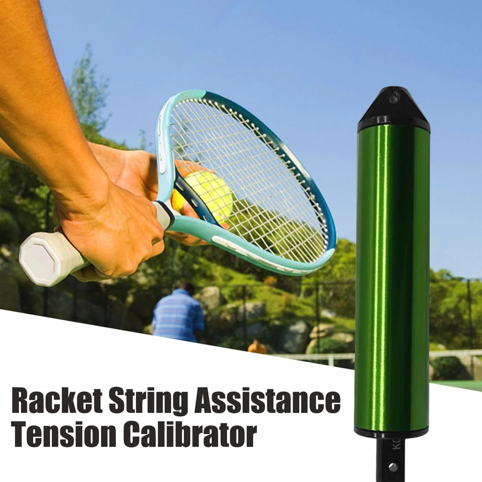 Tensionímetro para cuerdas de tenis - Calibrador de tensión para raquetas de bádminton, squash