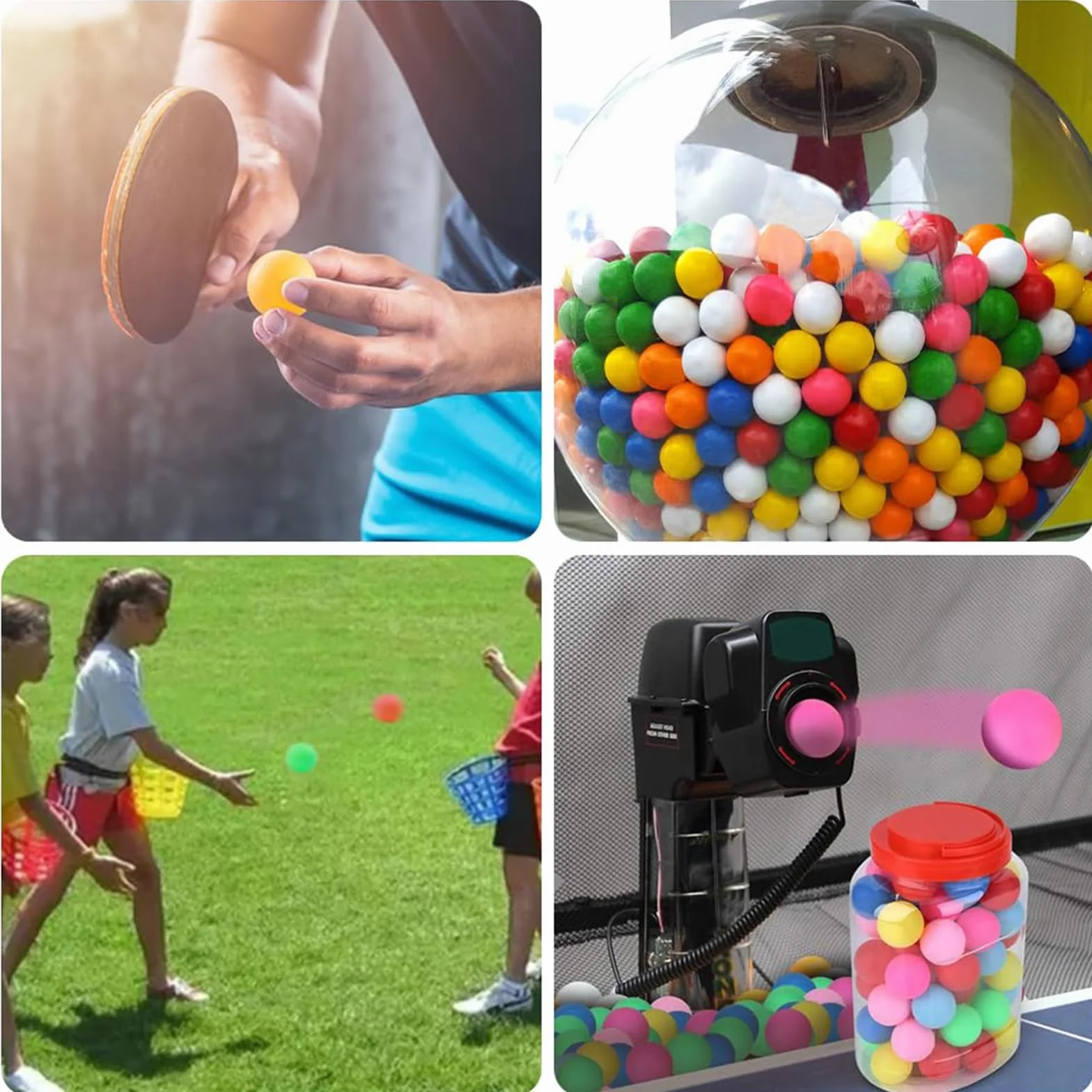 Pelotas De Ping Pong Tenis De Mesa con Emojis Reutilizable para Juegos Entrenamiento