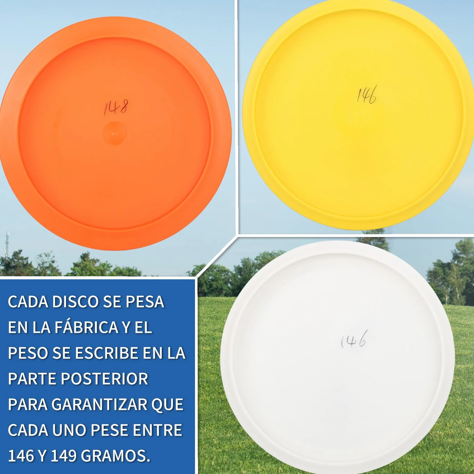 PDGA Juego de discos de golf – Driver, rango medio, putter para exteriores y patio