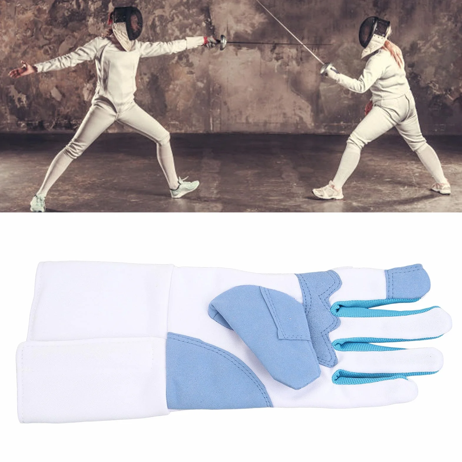 RiToEasysports Guante de Esgrima, Guante de Entrenamiento de Sable Resistente a la Abrasión