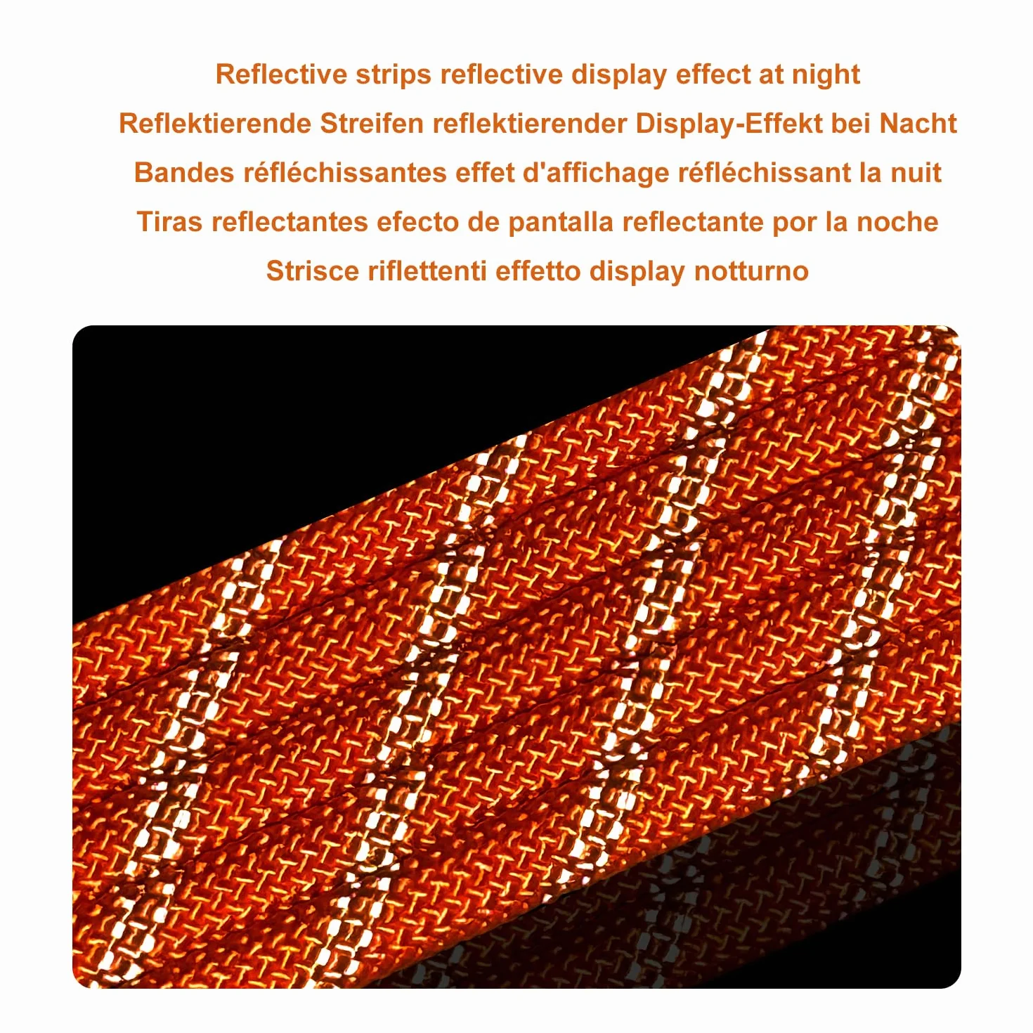 Cuerda estática 8 mm 20 m reflectante naranja para rappel rescate vela amarre