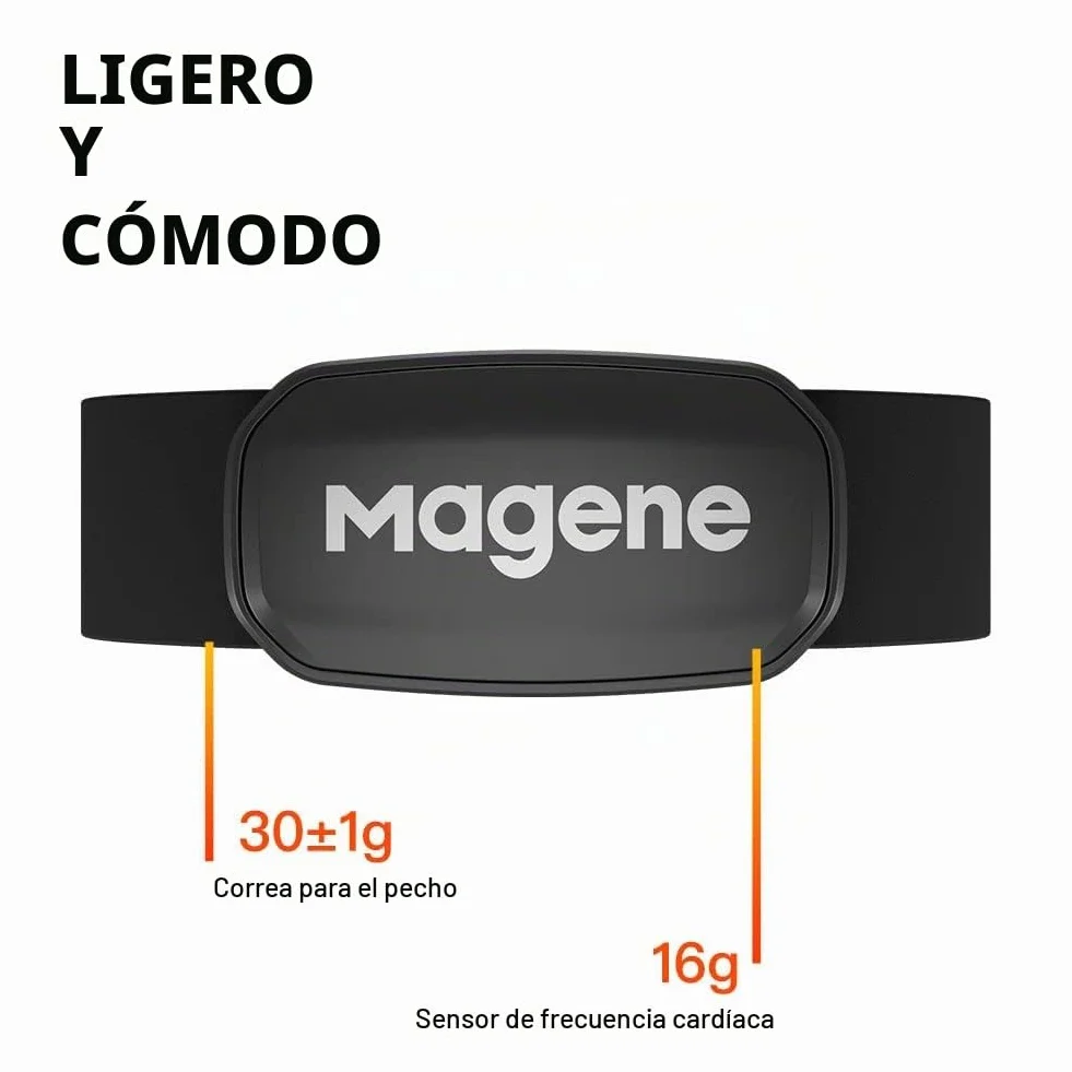 Magene H303 Heart Rate Monitor Chest Strap Ant+ Bluetooth iOS Android