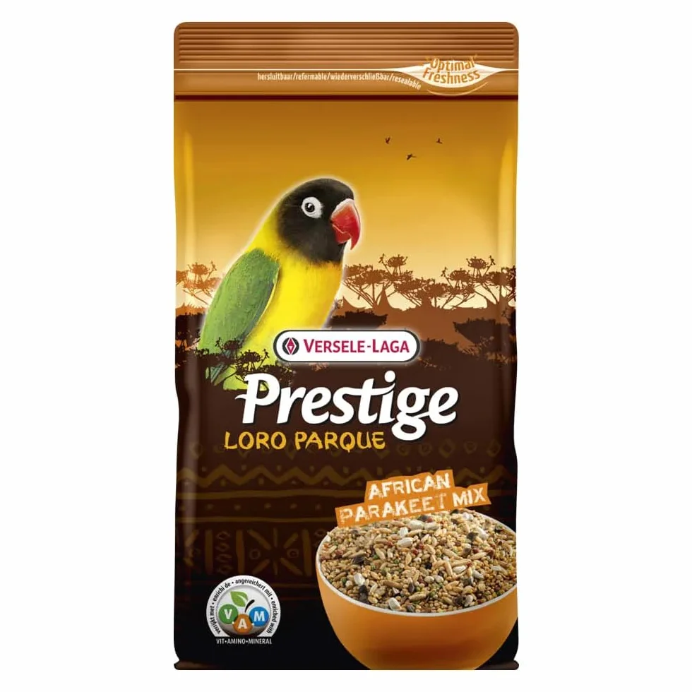 Versele-Laga Prestige Loro Parque African Parakeet Mix | 1 kg | Alimento seco para periquitos africanos | para una alimentación equilibrada y Rica en nutrientes | Mezcla de Semillas