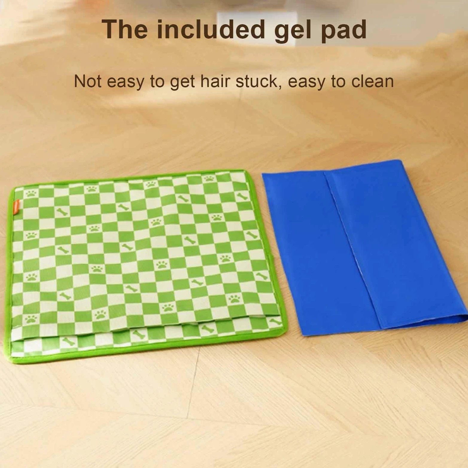 Manta Fria para Perros, Manta Refrescante Gatos, Almohadilla De Gel Autofresca, Cama Perro Verano, Muy Adecuada para Veranos Calurosos,Verde,L