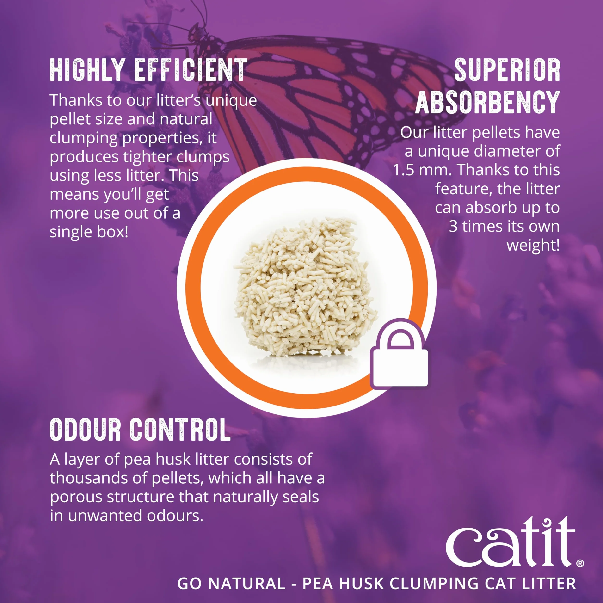 Catit Go Natural! Arena Guisantes, Aroma Vainilla 5.6 kg