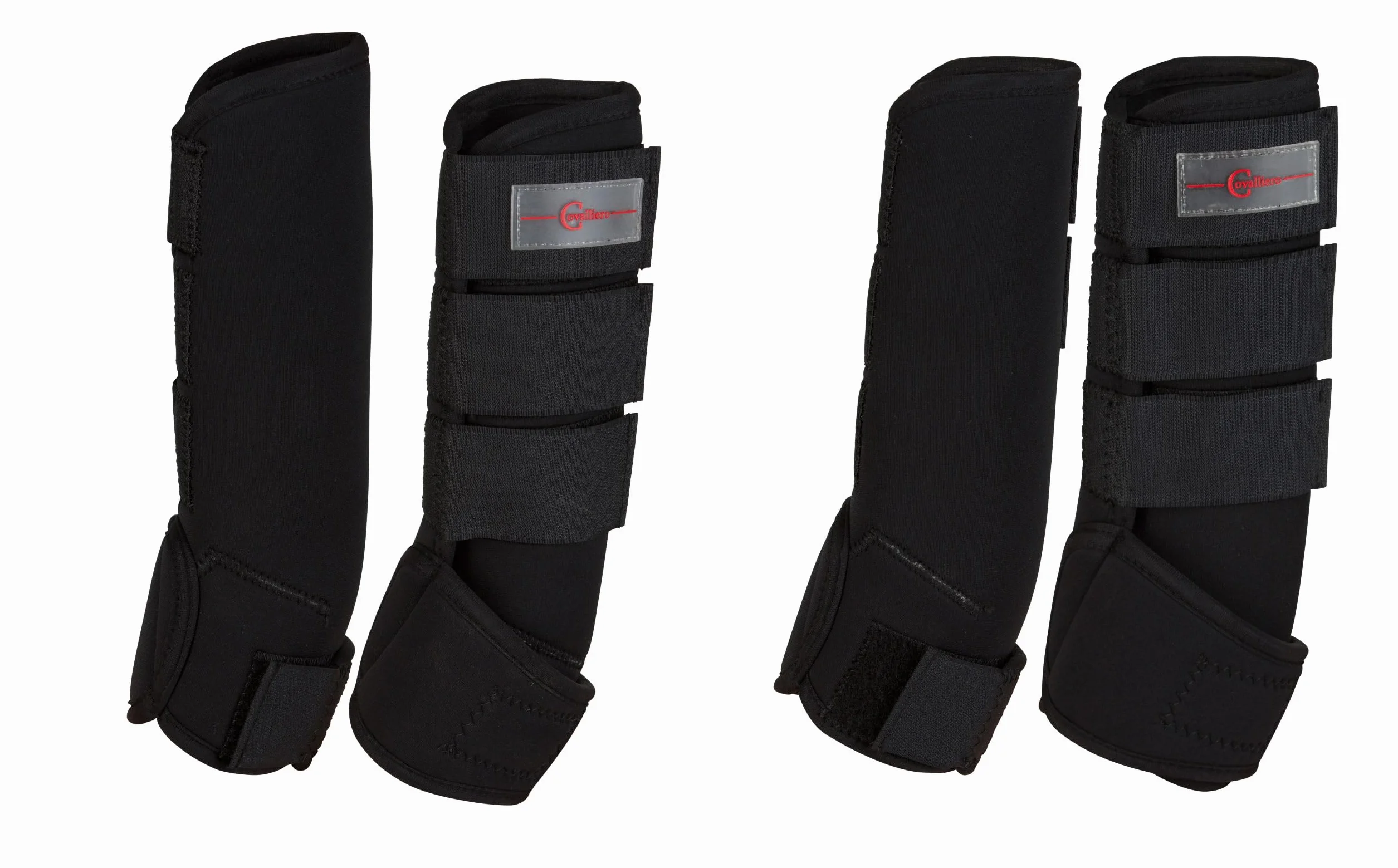 Kerbl Synthetic Rubber Fetlock Boots Set of 4 Black 3 Sizes