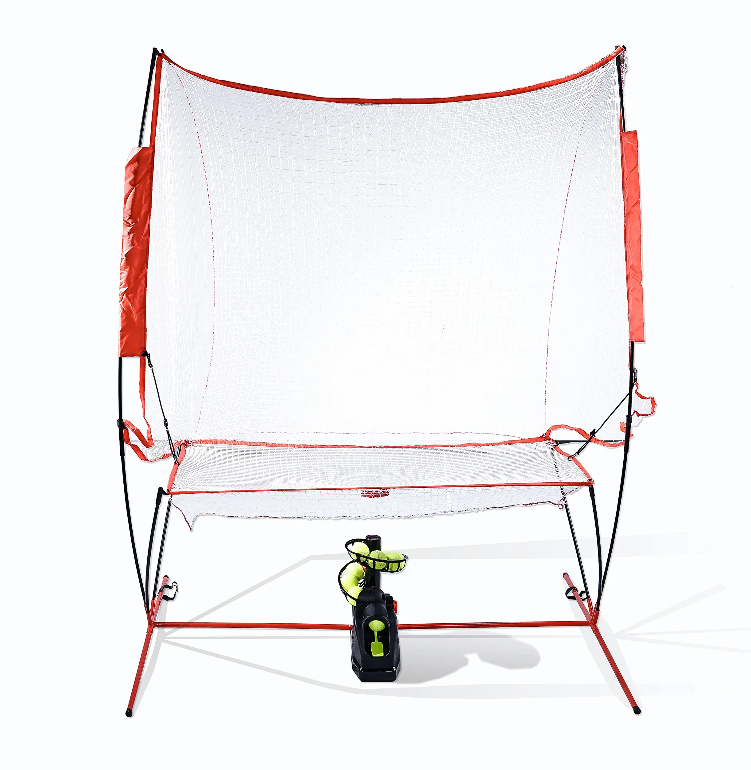 Máquina lanzapelotas de Tenis y Red de Rebote 12 LB para Principiantes, Niños, Entrenadores, AC/batería y Cable USB