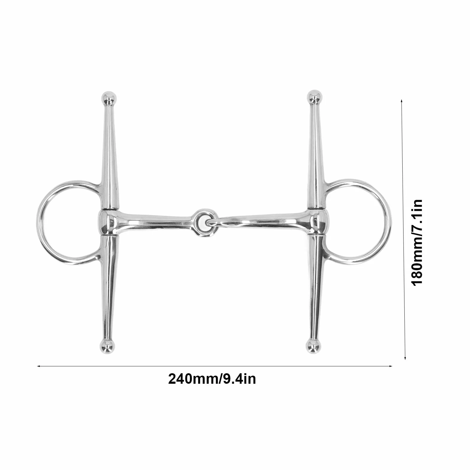 Brocas de caballos 125mm Anillo de Filete de Caballo Broca de Filete de Caballo Bocado Pelham para Caballos Bota de serpiente de caballo