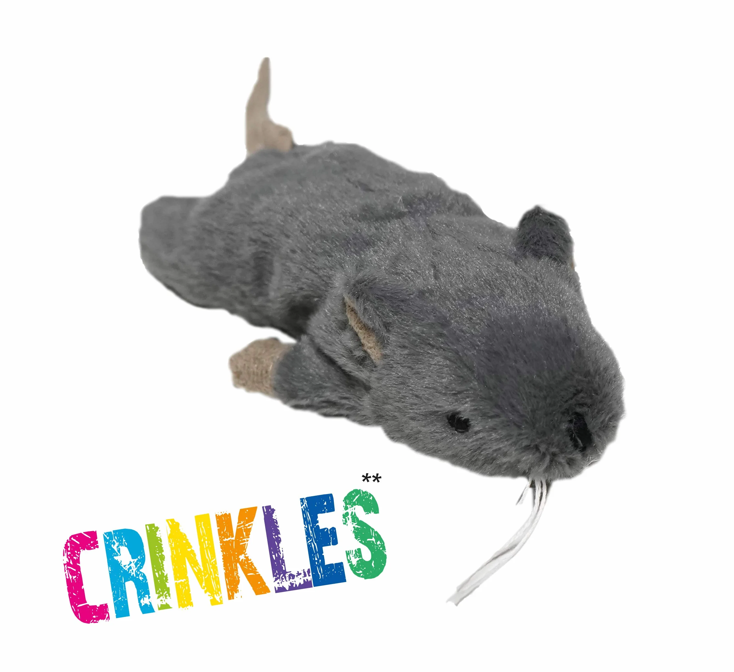Tyrol | Juguete de Peluche en forma de Raton Gigante | Juguetes para Gatos Hechos de Papel Crinkle y Catnip| Ayuda al Desarrollo Físico y Mental del Gato | Tamaño de 20 cm | 1 unidad Gatos Accesorios