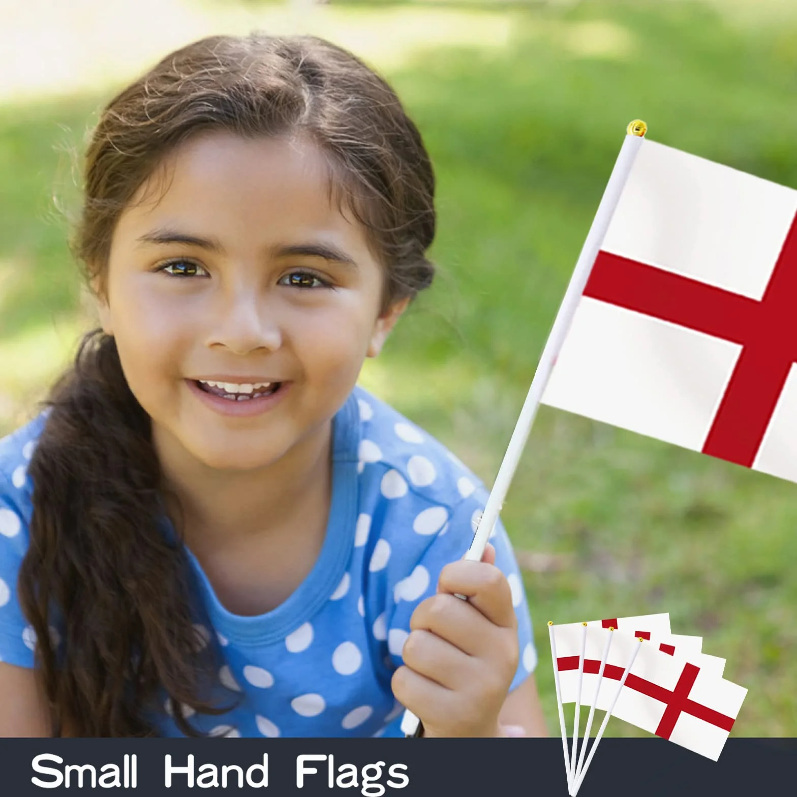 AhfuLife Bandera de Mano Inglaterra 15 Piezas 30cm Palo para Decoraciones Deportivas