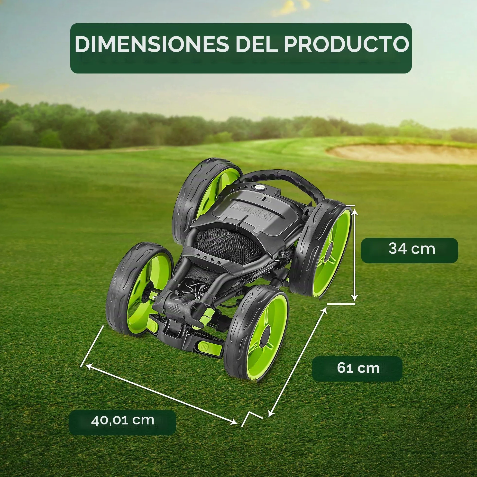 CaddyTek Explorer V8 Superlite Golfwagen mit 4 Rädern