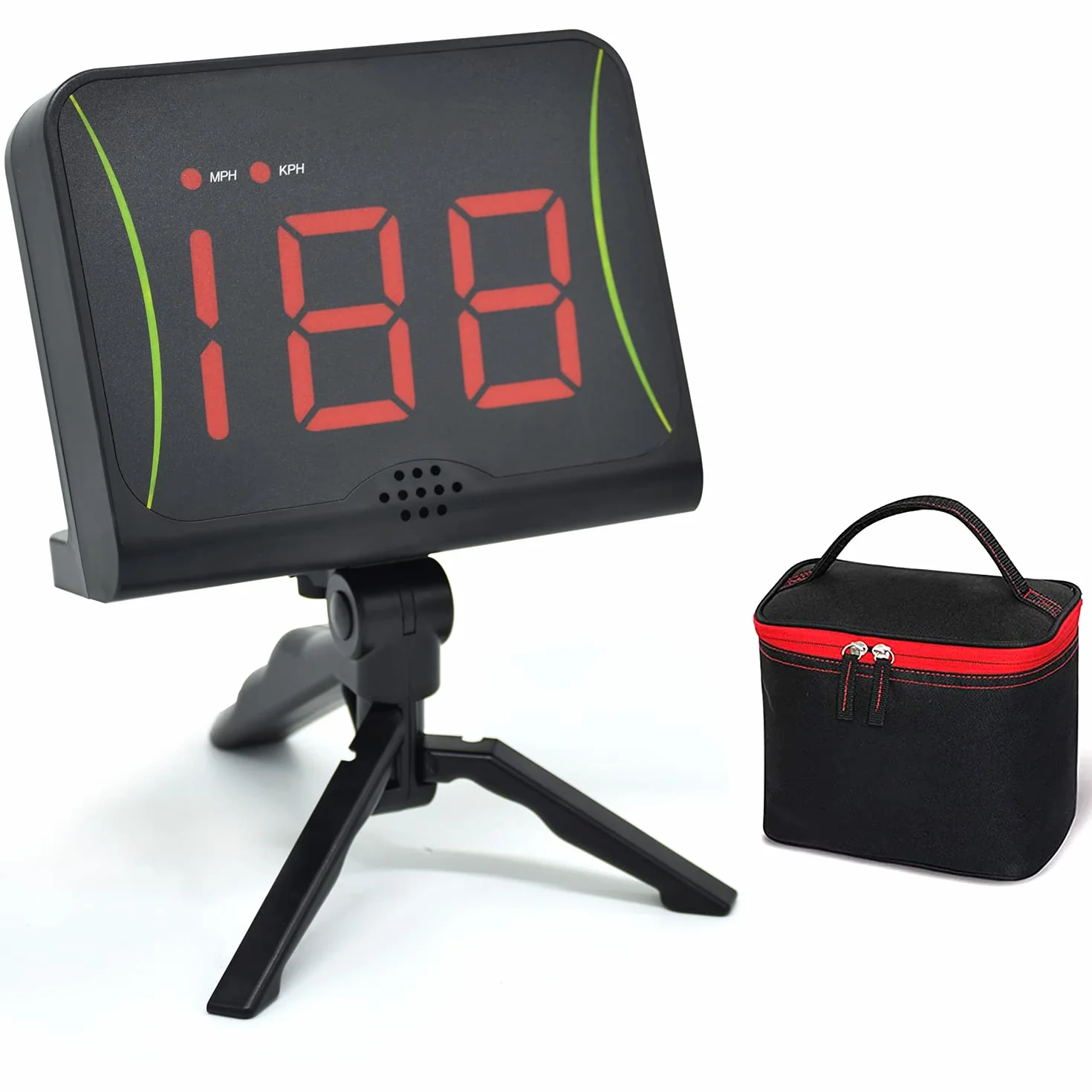 Radar de velocidad de béisbol OYE con LED rojo, medición MPH y KPH para hockey, fútbol