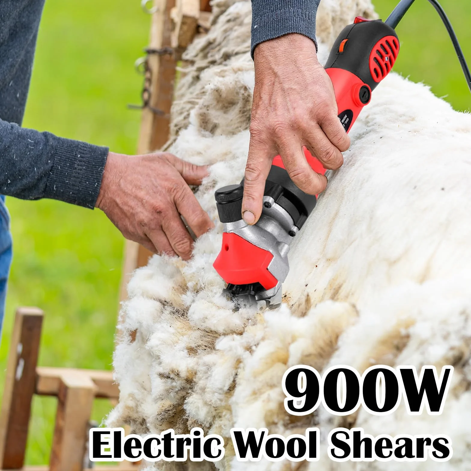 Maquina Esquilar Ovejas 900W, Tijeras Eléctricas Profesionales para Ovejas y Caballos con Estuche y 6 Velocidades