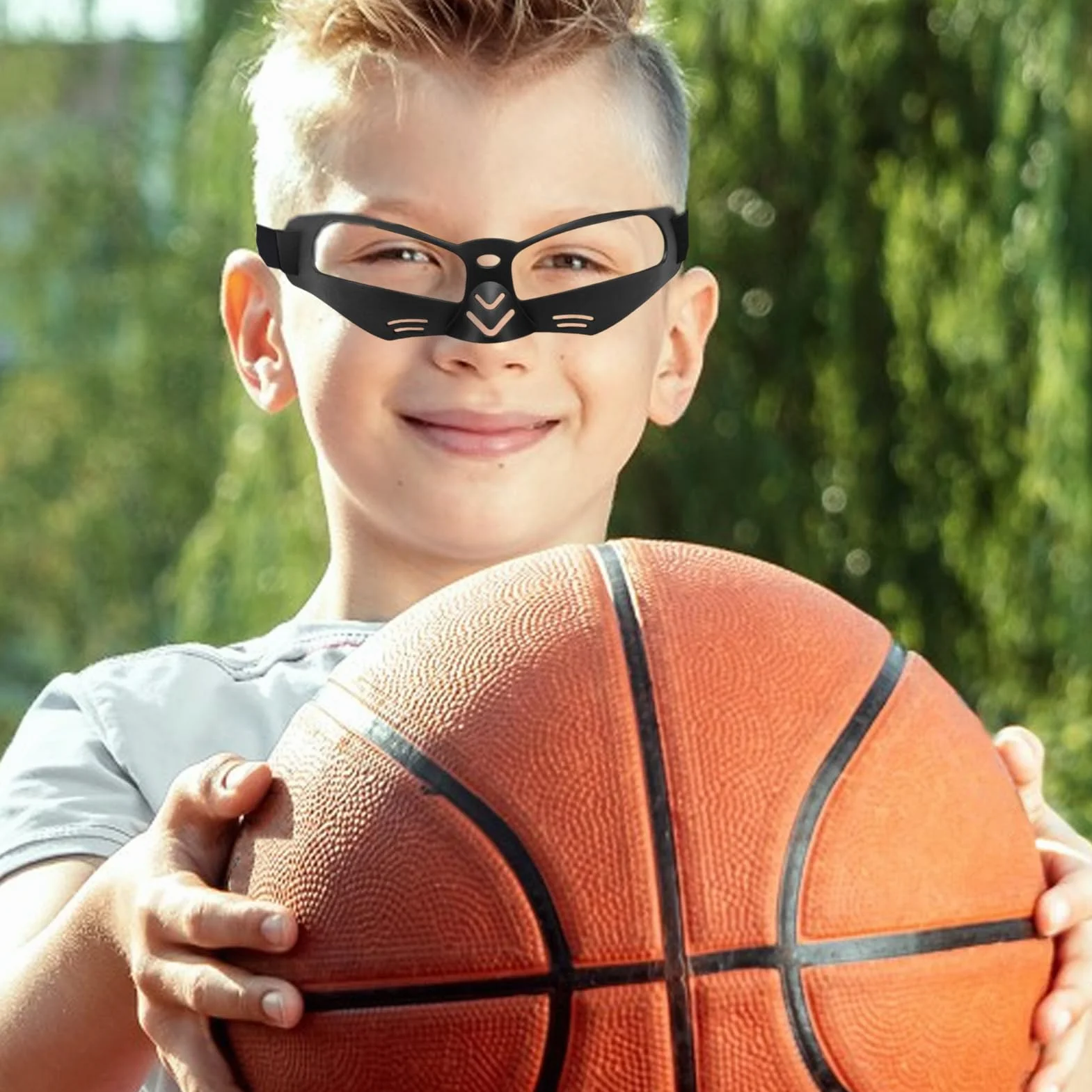 Basketball Goggles, Dribbling Glasses, Vision Training Aid, TPU, 6.69x2.17 In, Black, 1 Pair