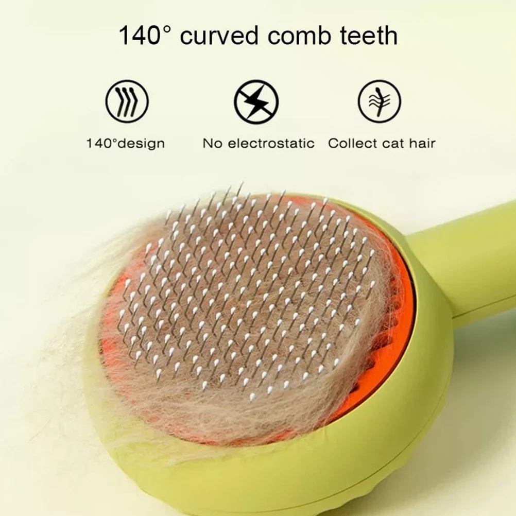 Pet Groomer Peine Perro Depilación Cepillo Cepillo De Cuidado Perro De Pelo Largo Peine Autolimpiante Suministros Para Mascotas Suministros Para Perros (Color : B, Size : One Size) (A One Size)