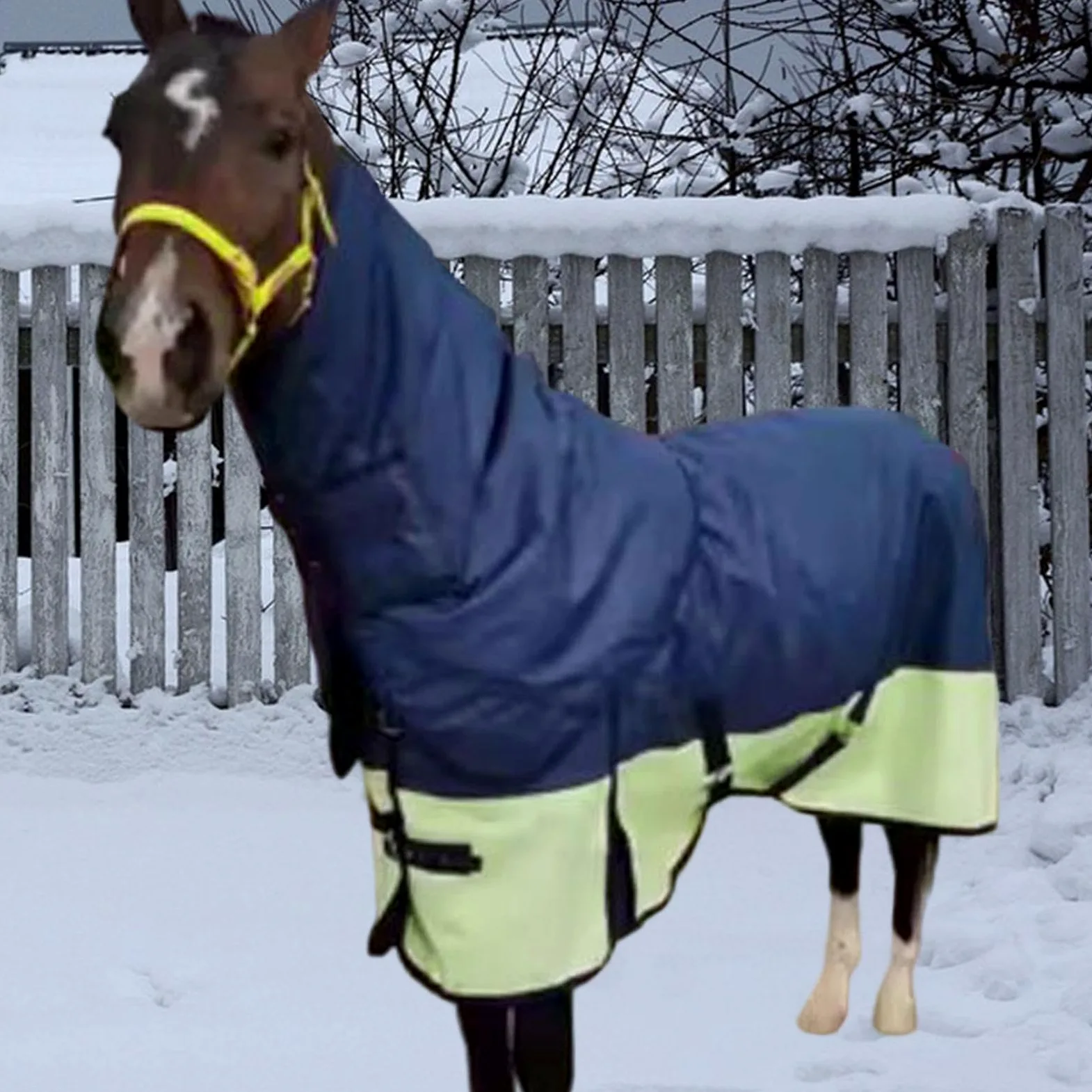 Manta de Invierno para Caballo, Esterilla para, Protector de Vientre Impermeable, Sábana para Caballo 600D, Ropa de Equitación