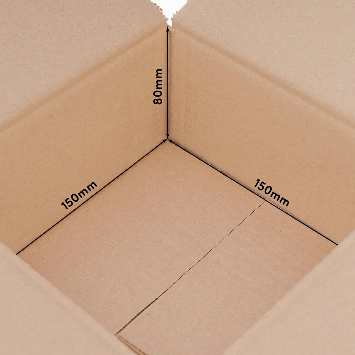 verpacking Cajas plegables 150 x 150 x 80 mm marrón KK 05 [tamaño y cantidad seleccionables] cajas pequeñas de canal simple (medidas exteriores 155 x 155 x 90 mm) 100 unidades
