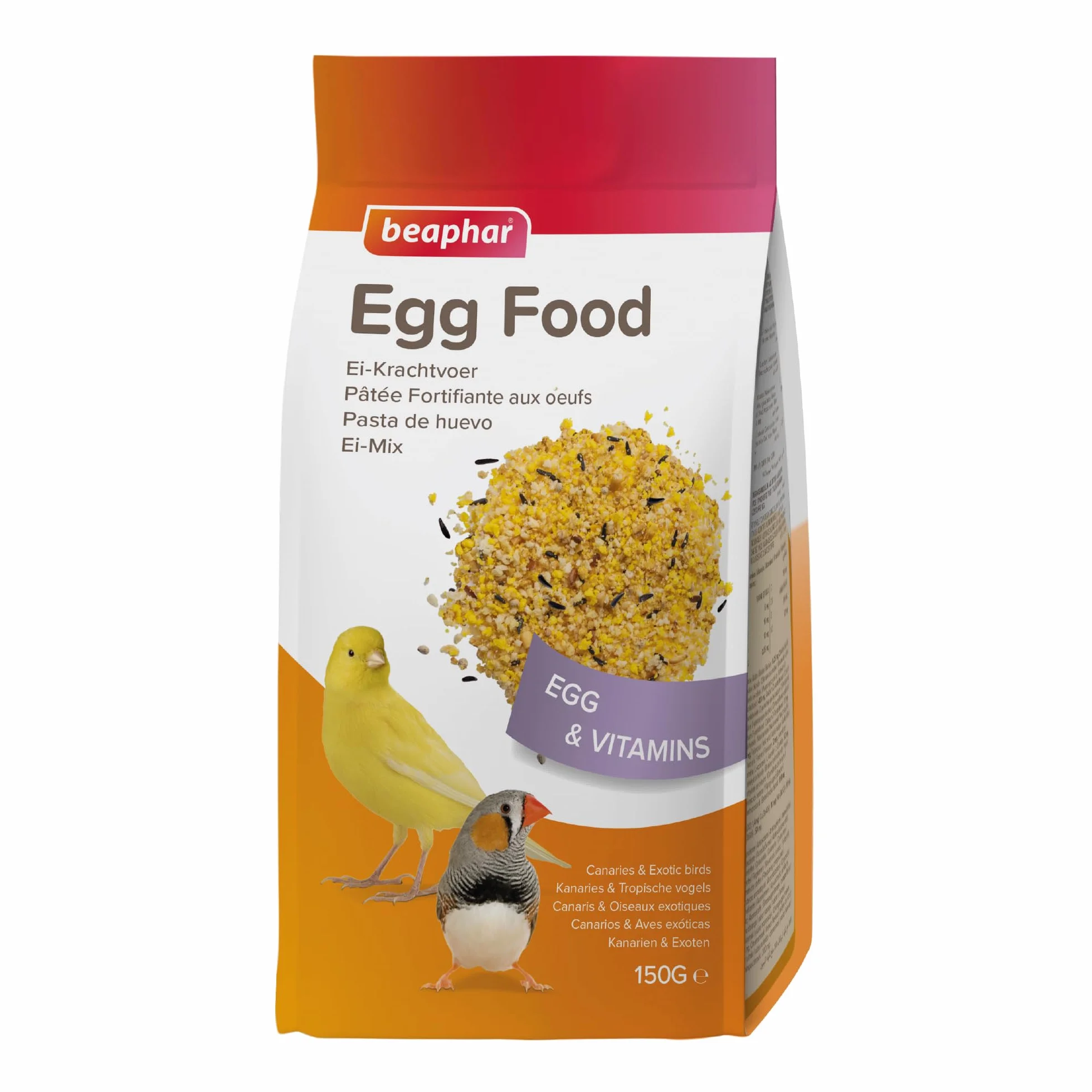 Beaphar Pasta de Huevo para Canarios y Aves Exóticas - 150g