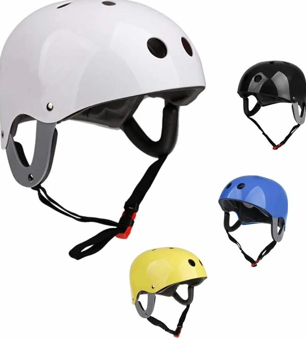 Casco de seguridad para deportes acuáticos kayak kitesurf windsurf vela patinaje 57-62 cm blanco